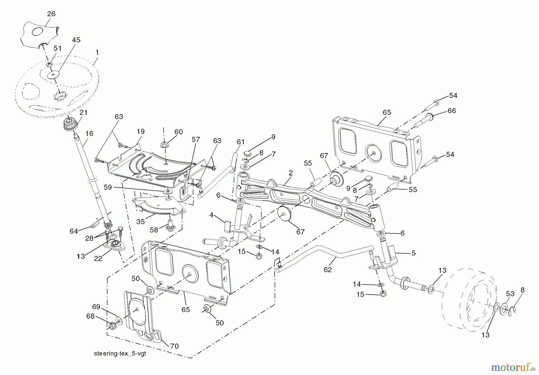  Husqvarna Rasen und Garten Traktoren YTH 2242T (96043002101) - Husqvarna Yard Tractor (2006-03 & After) Steering Assembly