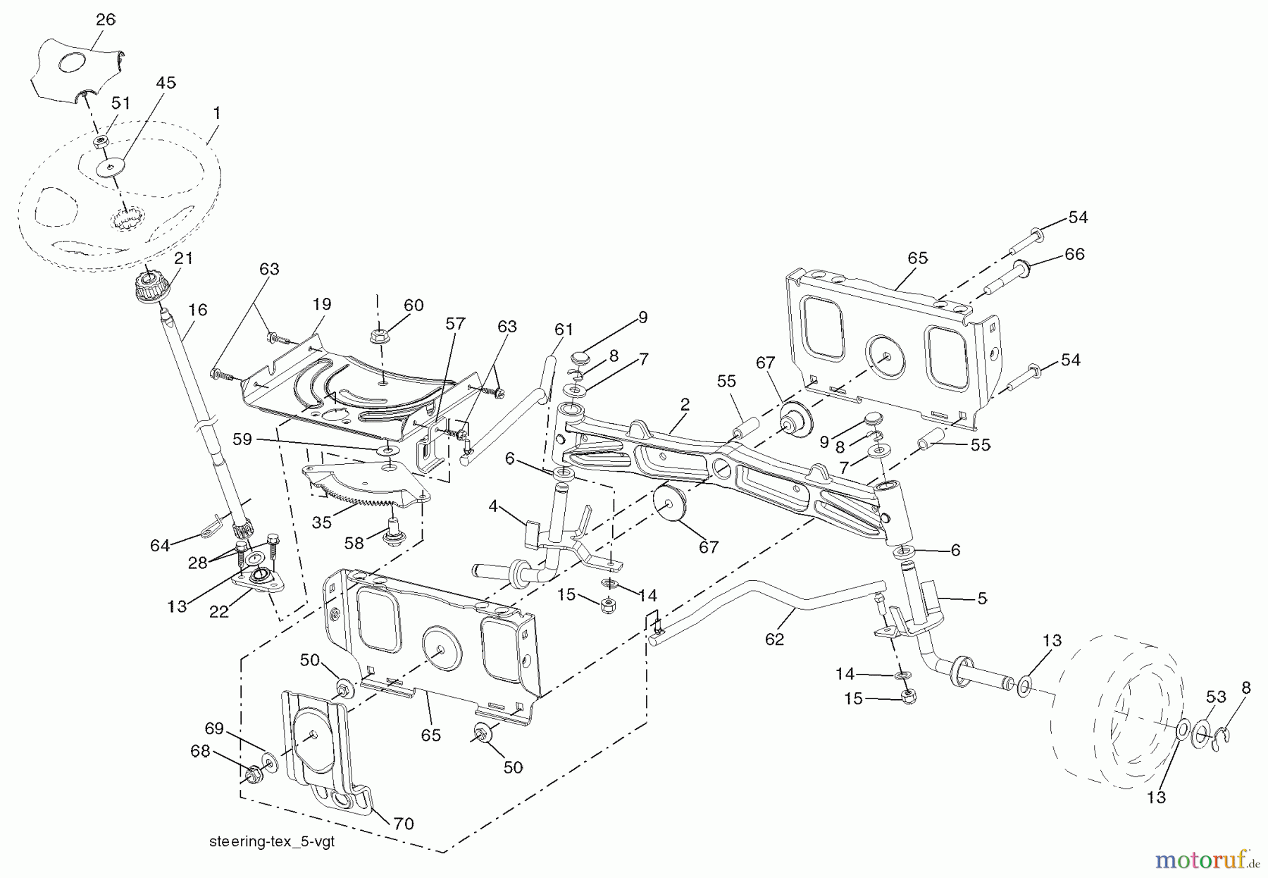  Husqvarna Rasen und Garten Traktoren YTH 2242T (96043002102) - Husqvarna Yard Tractor (2008-01 & After) Steering Assembly