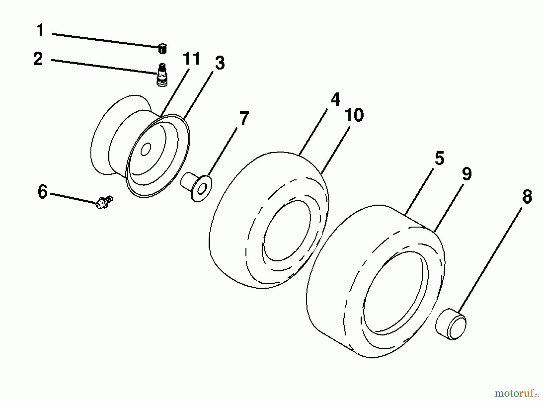  Husqvarna Rasen und Garten Traktoren YTH 2246 (96043003700) - Husqvarna Yard Tractor (2006-11 & After) Wheels and Tires