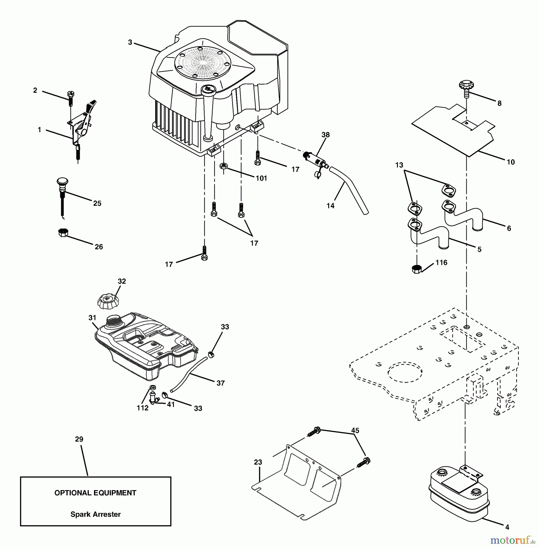  Husqvarna Rasen und Garten Traktoren YTH 2248B (954571977) - Husqvarna Yard Tractor (2004-06 & After) Engine