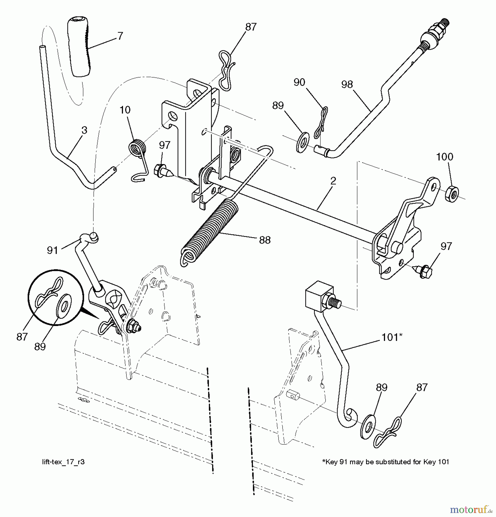  Husqvarna Rasen und Garten Traktoren YTH 224T (96041024800) - Husqvarna Yard Tractor (2011-11 & After) MOWER LIFT LEVER