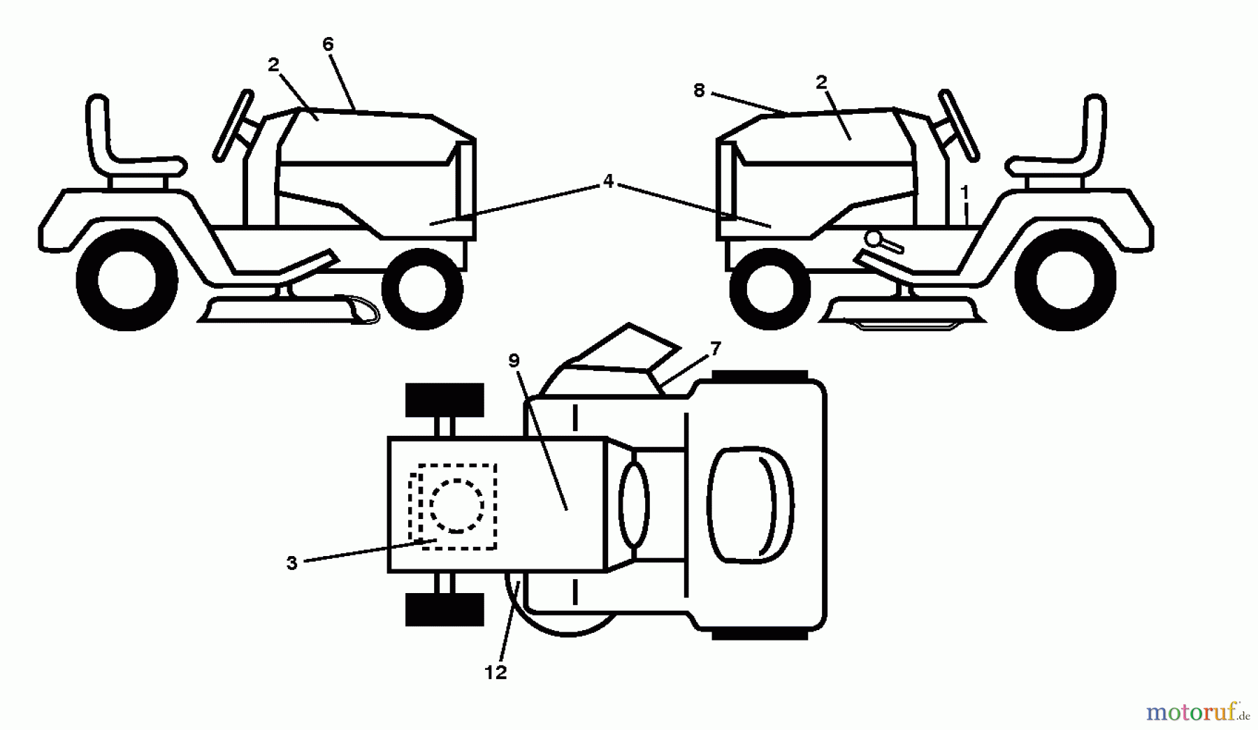  Husqvarna Rasen und Garten Traktoren YTH 22V42 (250190) - Husqvarna Yard Tractor (2012-10 & After) DECALS