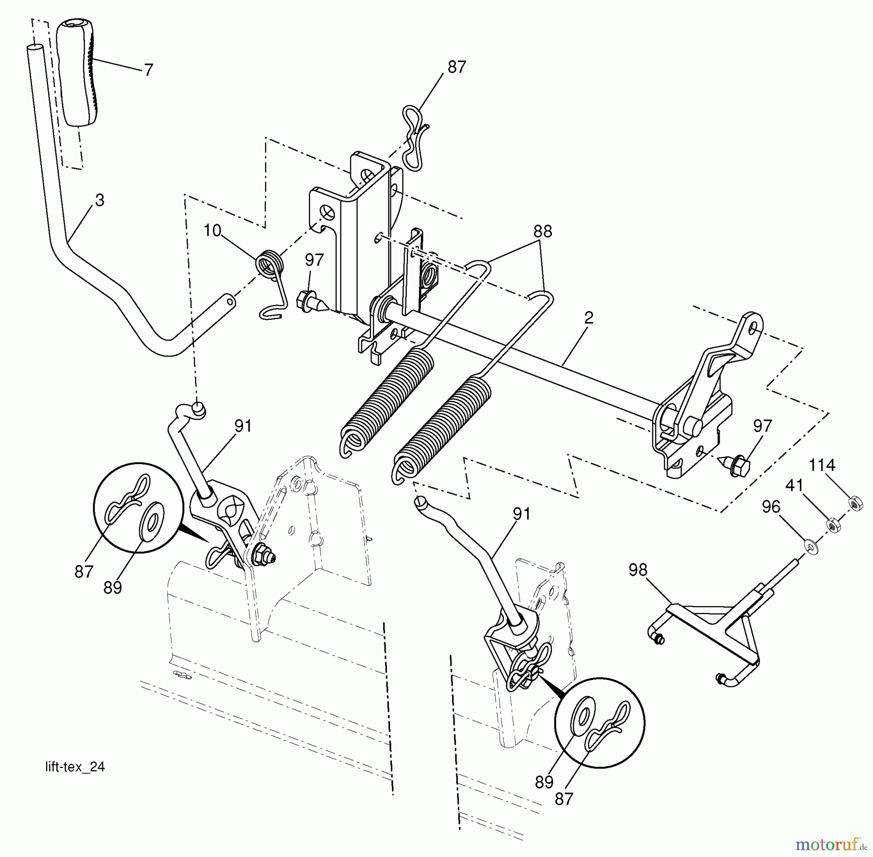  Husqvarna Rasen und Garten Traktoren YTH 22V42LS (96043008700) - Husqvarna Yard Tractor (2009-12 & After) Mower Lift