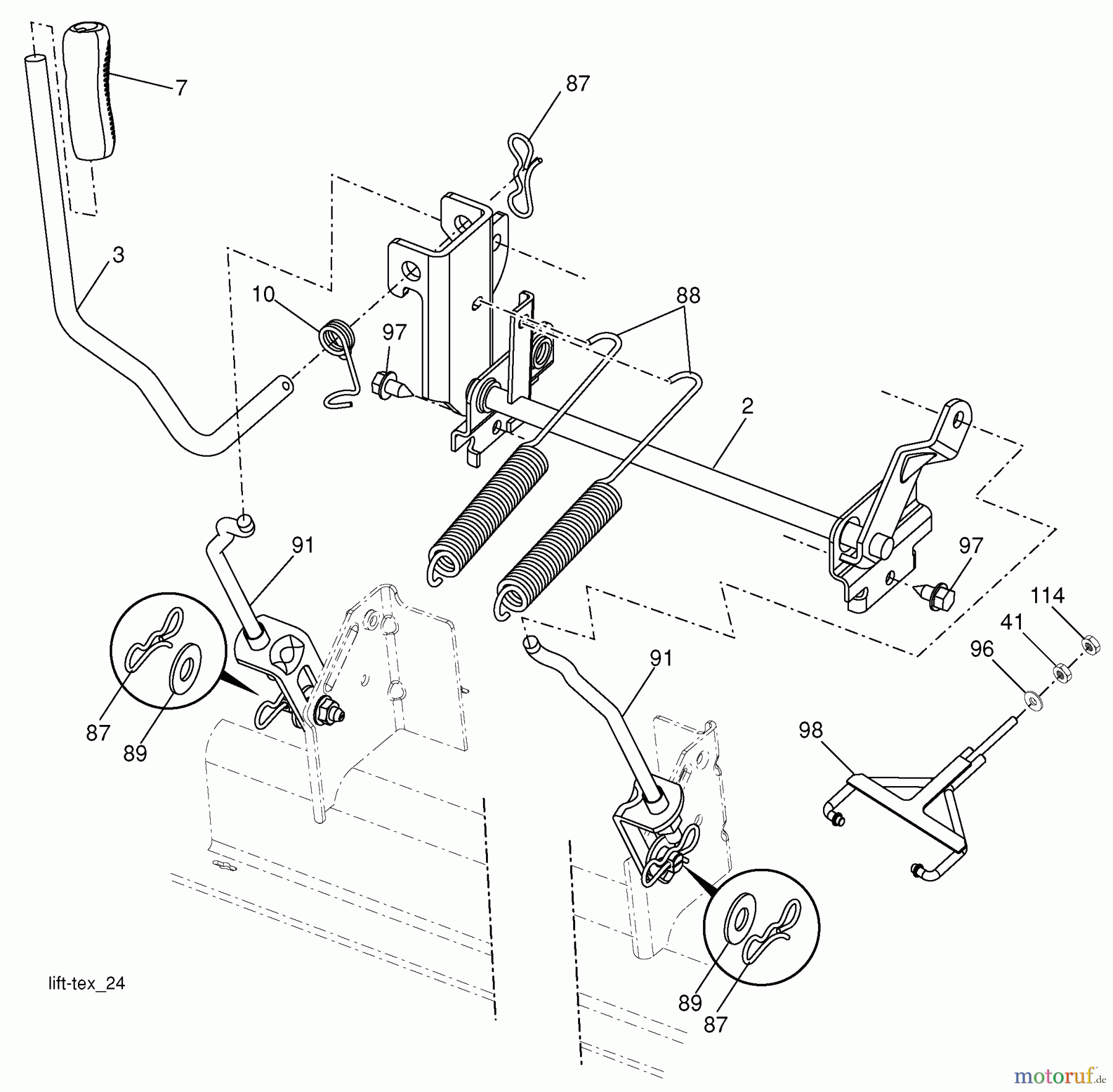  Husqvarna Rasen und Garten Traktoren YTH 22V42LS (96043009701) - Husqvarna Yard Tractor (2010-06 & After) Mower Lift