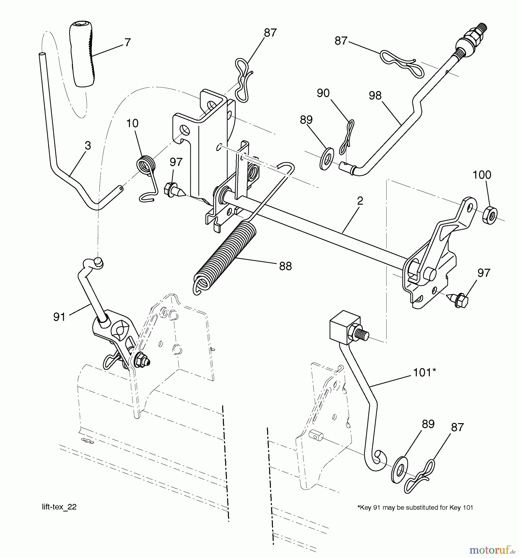  Husqvarna Rasen und Garten Traktoren YTH 22V46 (917.289630) - Husqvarna Yard Tractor (2010-05 & After) (Sears Craftsman) Mower Lift