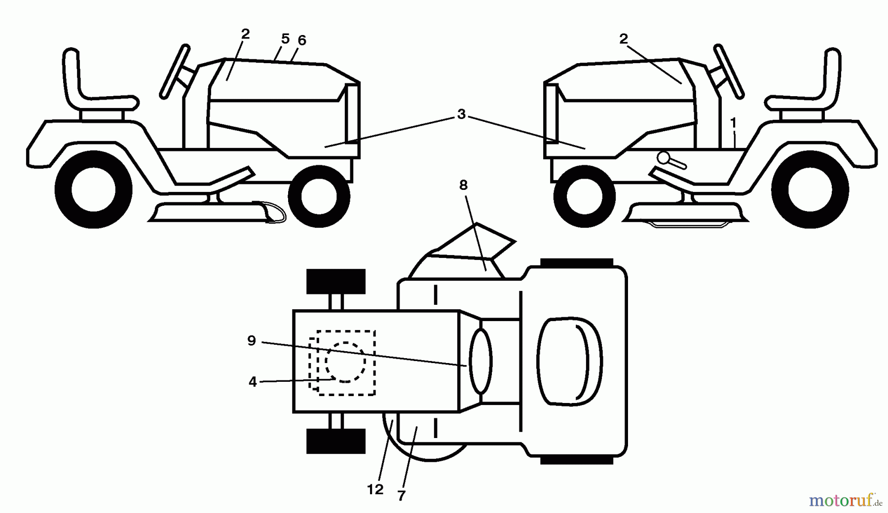 Husqvarna Rasen und Garten Traktoren YTH 22V46XLS (96043010301) - Husqvarna Yard Tractor (2010-02 & After) Decals