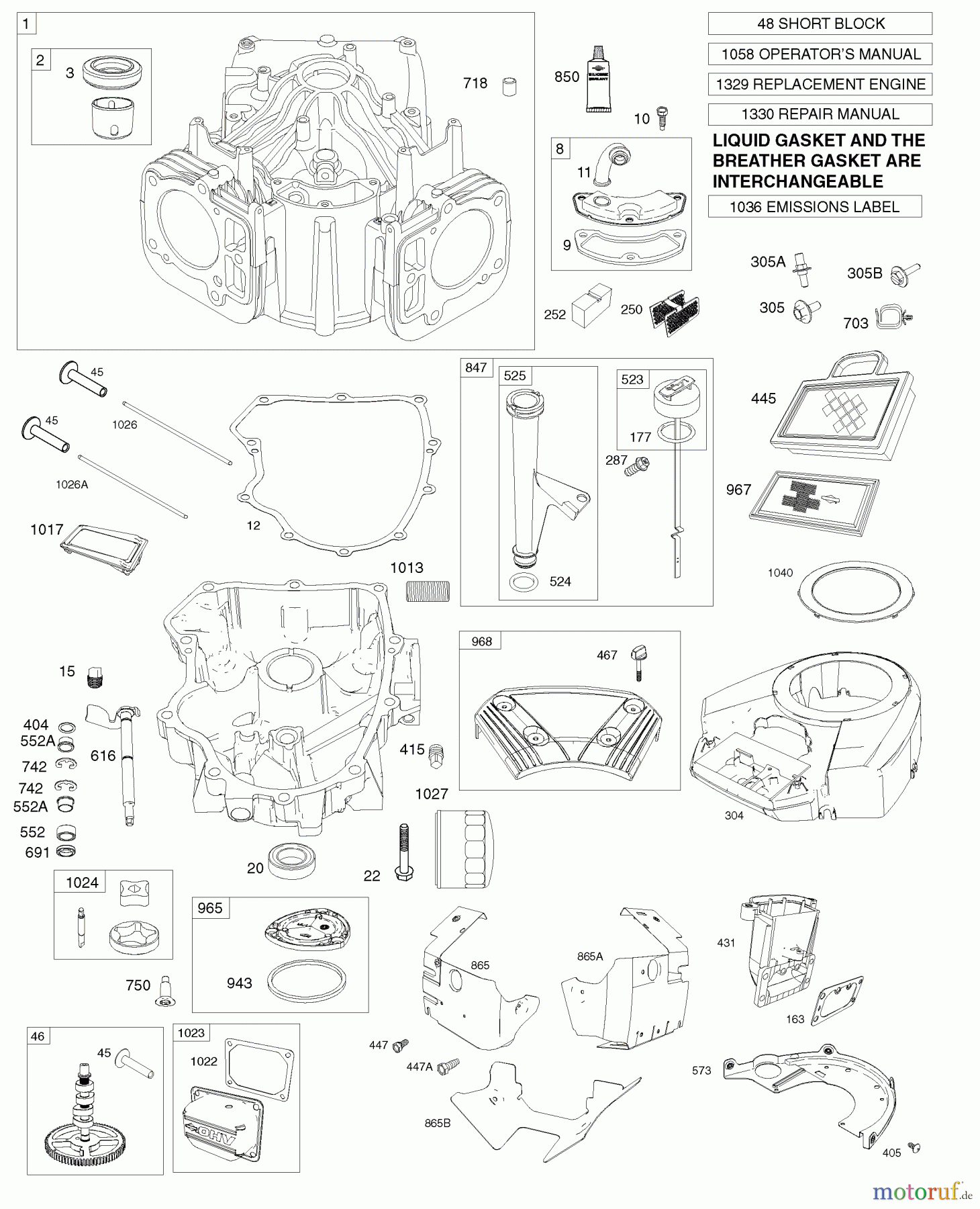  Husqvarna Rasen und Garten Traktoren YTH 2348 (917.289570) - Husqvarna Yard Tractor (2010-04 & After) (Sears Craftsman) Briggs Engine Image 1