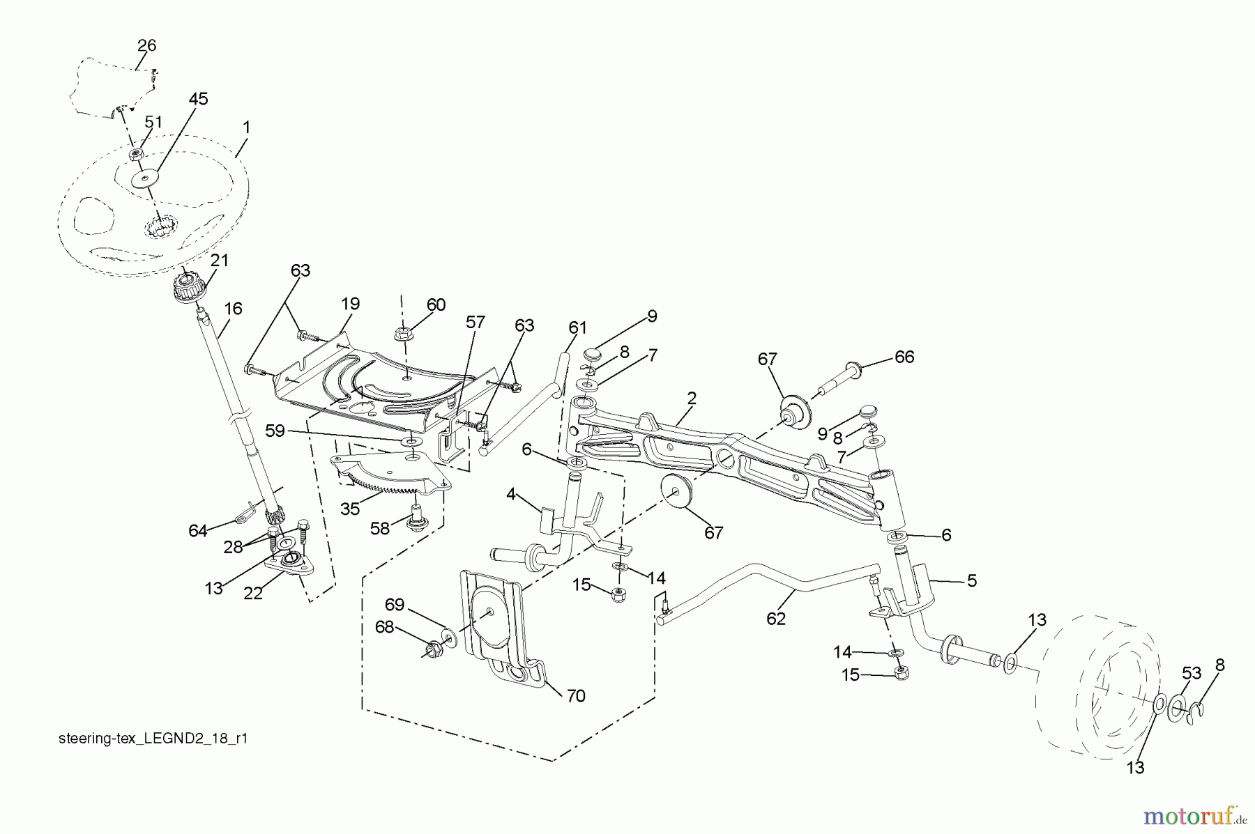  Husqvarna Rasen und Garten Traktoren YTH 2348 (96043009600) - Husqvarna Yard Tractor (2009-10 & After) Steering Assembly