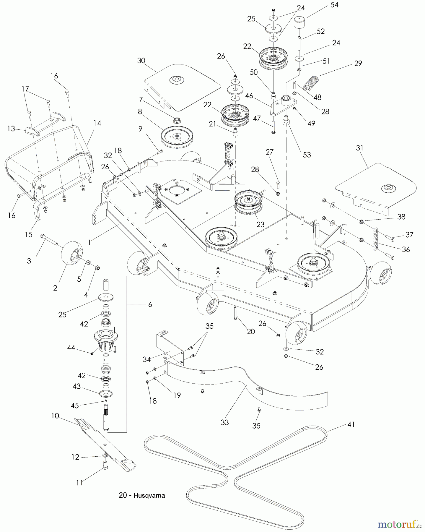  Husqvarna Rasen und Garten Traktoren YTH 2348 (96045000501) - Husqvarna Yard Tractor (2008-02 & After) 61