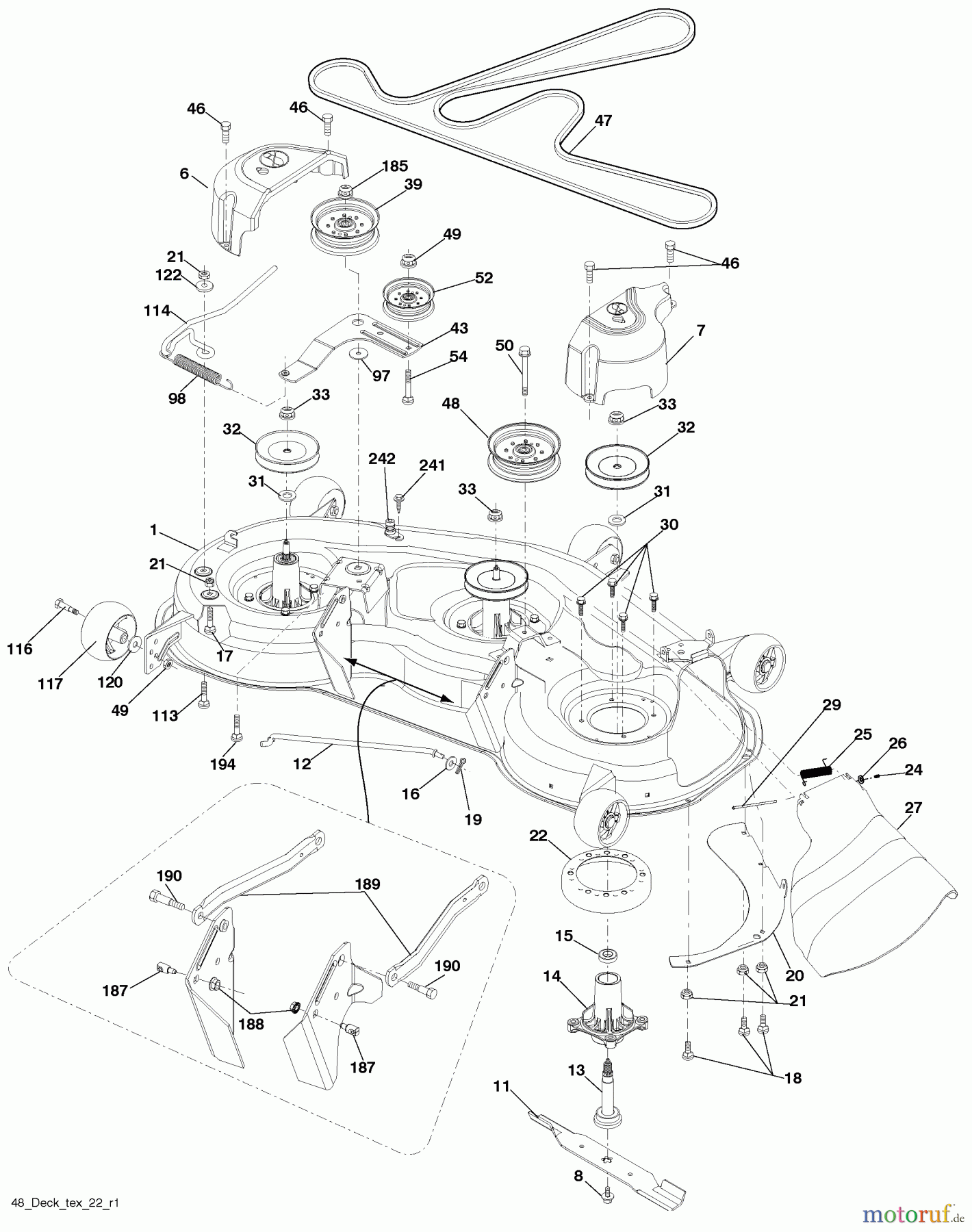  Husqvarna Rasen und Garten Traktoren YTH 2348 (96045002202) - Husqvarna Yard Tractor (2010-05 & After) Mower Deck