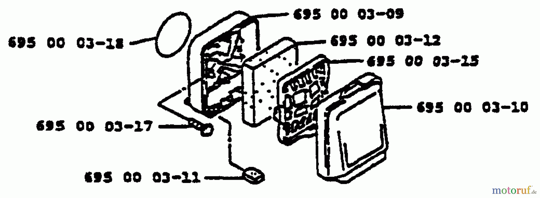  Husqvarna Bläser / Sauger / Häcksler / Mulchgeräte 140 B - Husqvarna Backpack Blower (1996-01 & After) Air Filter