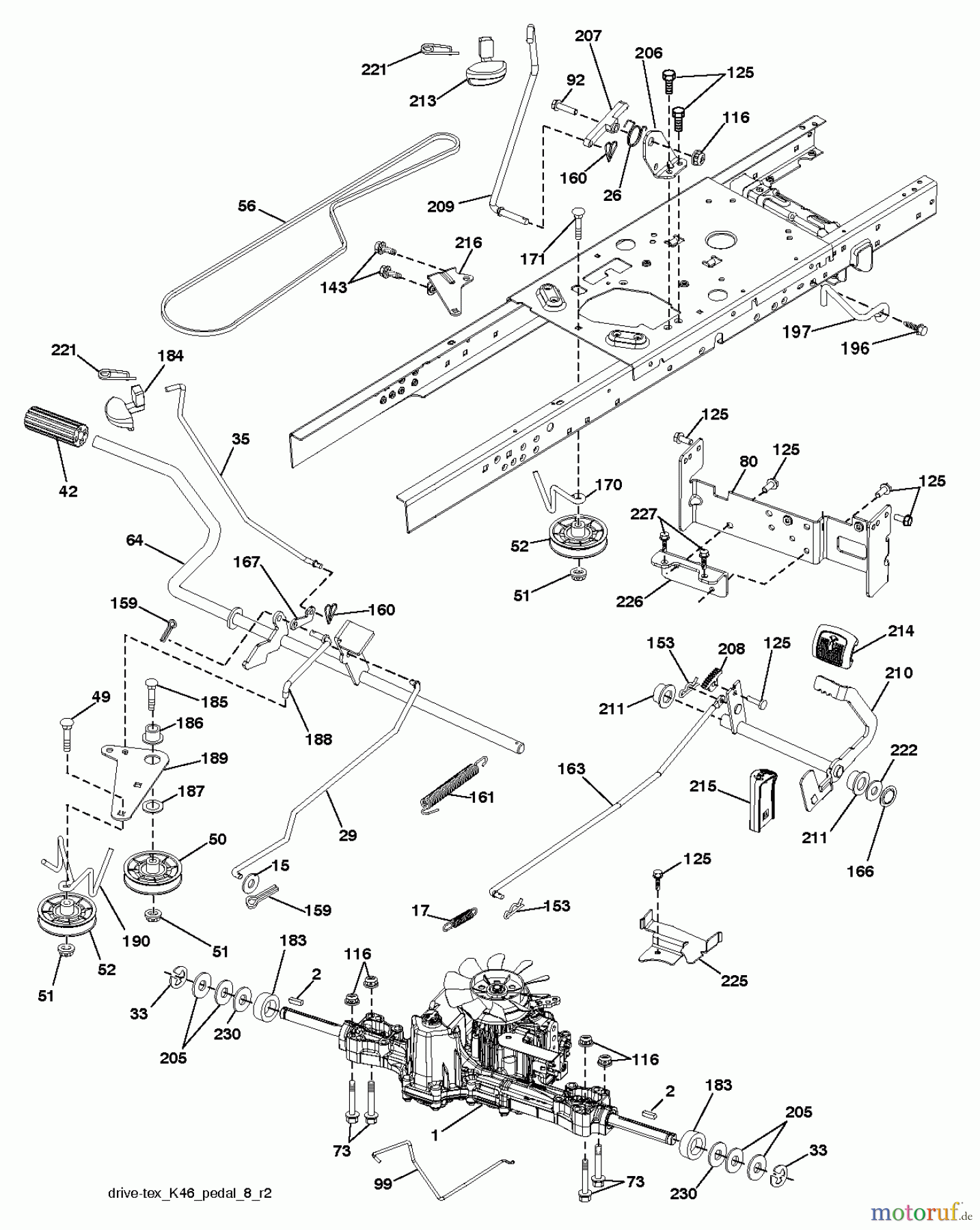  Poulan / Weed Eater Rasen und Gartentraktoren PB23H48YT (96042012602) - Poulan Pro Lawn Tractor (2011-08) DRIVE