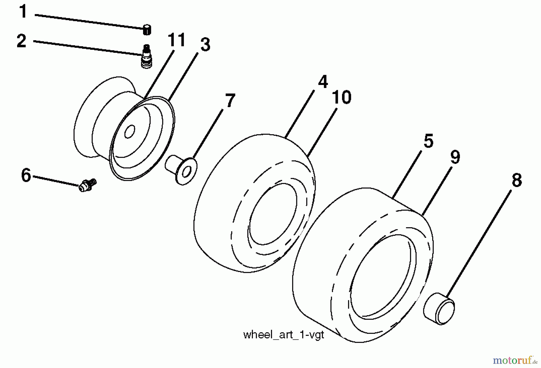  Husqvarna Rasen und Garten Traktoren YTH 23V48 (96045008600) - Husqvarna Yard Tractor (2010-01 & After) Wheels And Tires