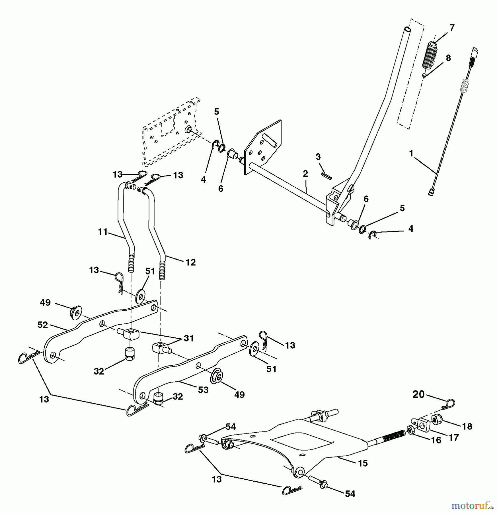  Husqvarna Rasen und Garten Traktoren YTH 2448 (960130007) (917.279080) - Husqvarna Yard Tractor (2004-12 & After) (Sears Craftsman) Mower Lift