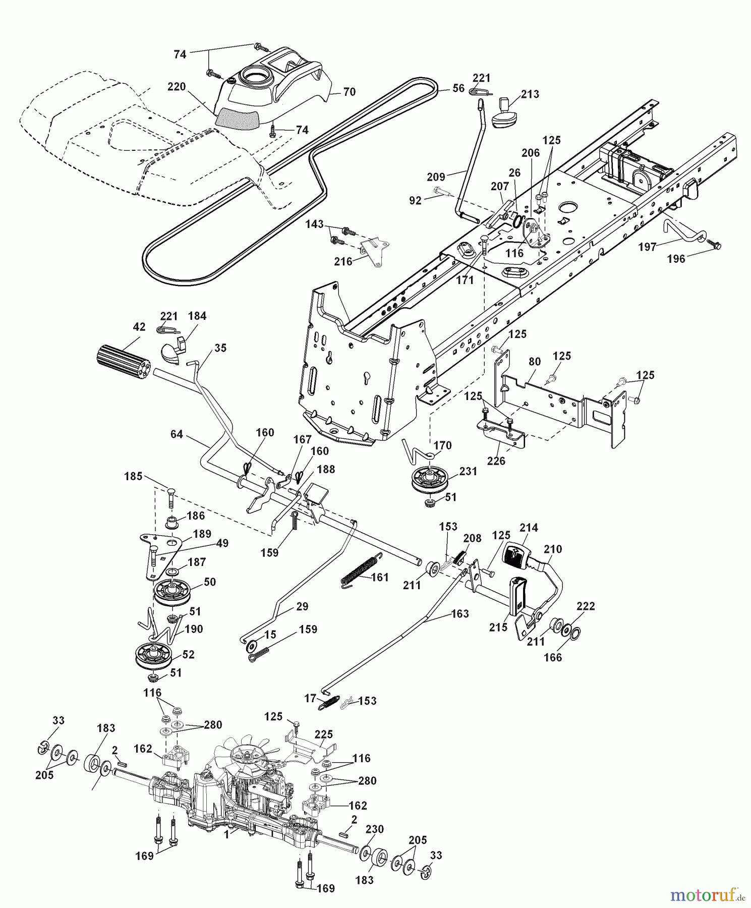  Husqvarna Rasen und Garten Traktoren YTH 2454 (96043003400) - Husqvarna Yard Tractor (2006-12 & After) Drive