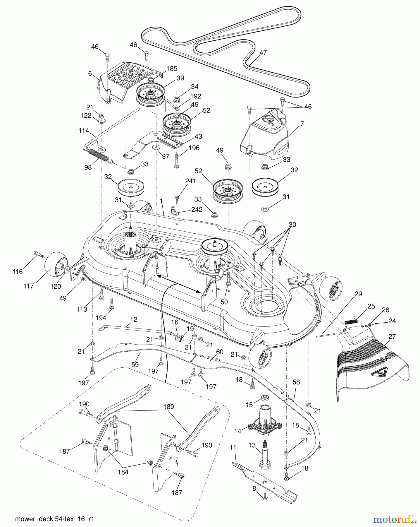  Husqvarna Rasen und Garten Traktoren YTH 2454 (96043005401) - Husqvarna Yard Tractor (2008-12 & After) Mower Deck