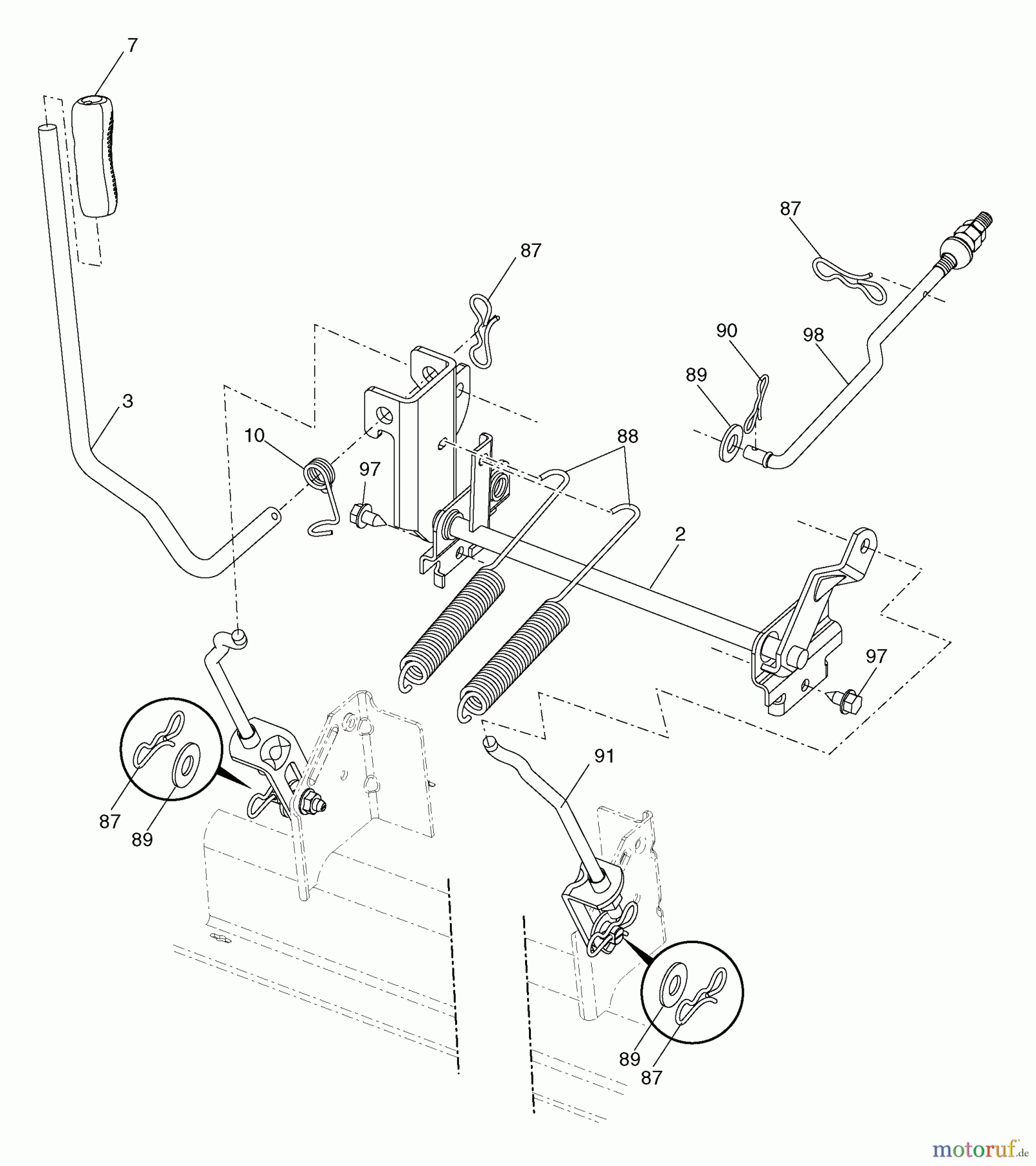  Husqvarna Rasen und Garten Traktoren YTH 2454T (96043002200) - Husqvarna Yard Tractor (2006-03 & After) Mower Lift