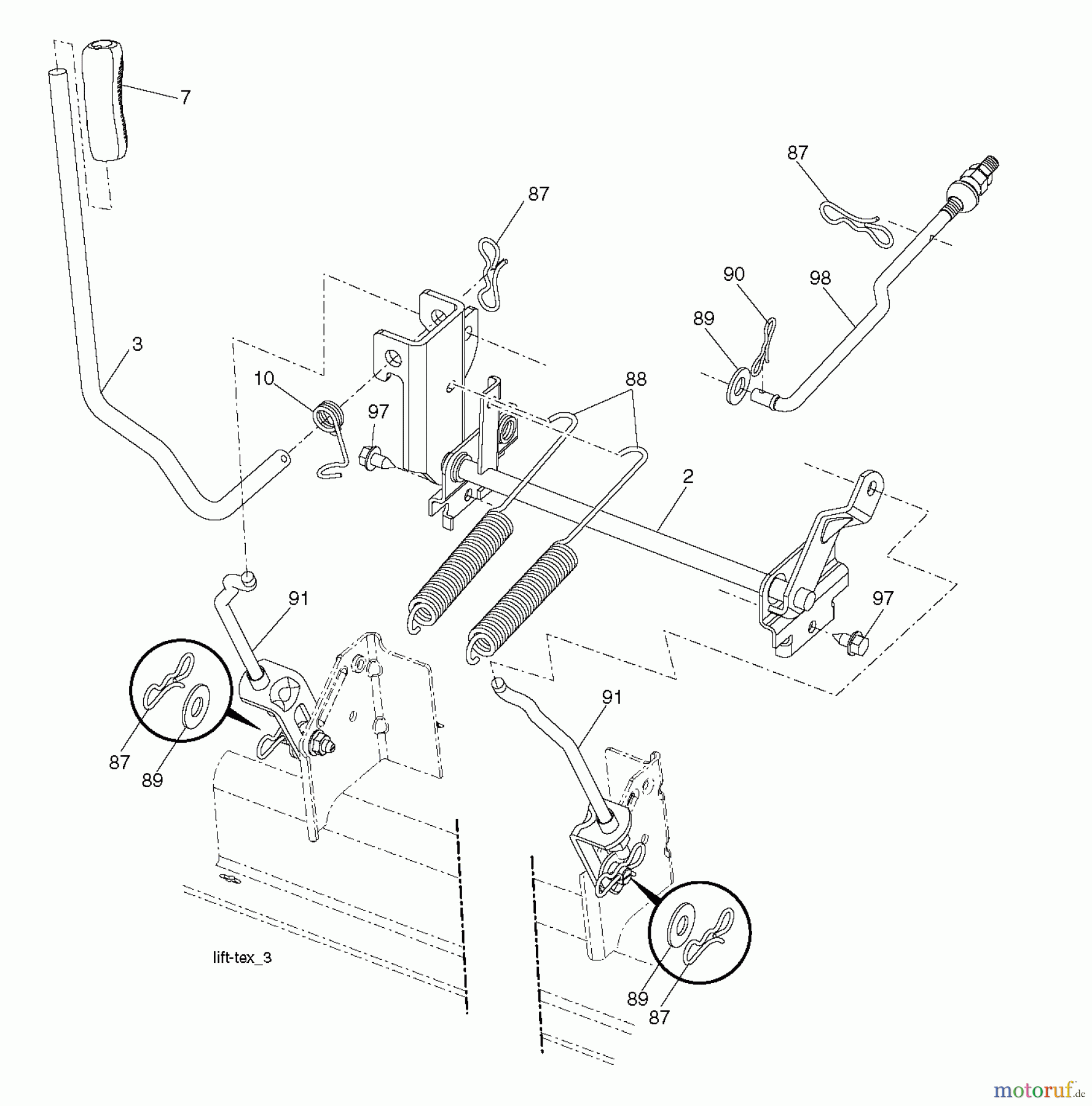  Husqvarna Rasen und Garten Traktoren YTH 24K48 (96043014000) - Husqvarna Yard Tractor (2011-09 & After) MOWER LIFT / DECK LIFT