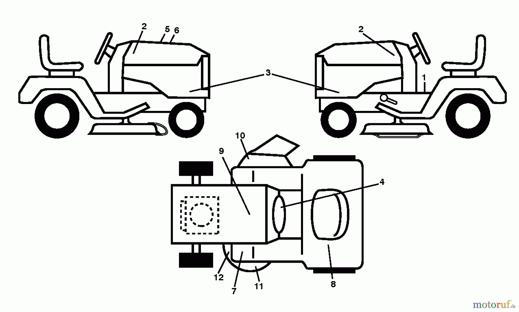  Husqvarna Rasen und Garten Traktoren YTH 24V48LS (96043012901) - Husqvarna Yard Tractor (2011-08 & After) DECALS