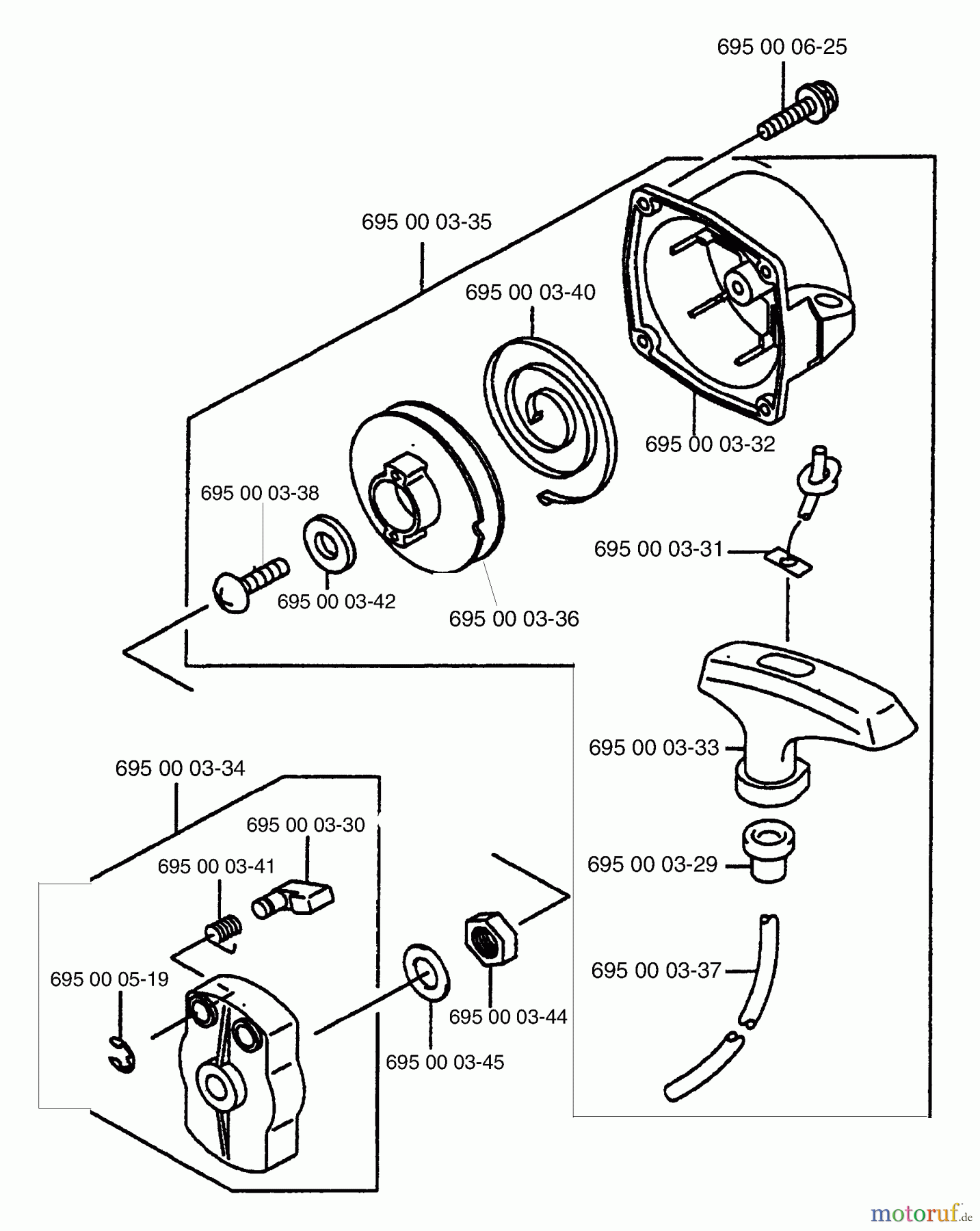  Husqvarna Bläser / Sauger / Häcksler / Mulchgeräte 145 BT - Husqvarna Backpack Blower (Carb II) (2001-04 & After) (California) Starter