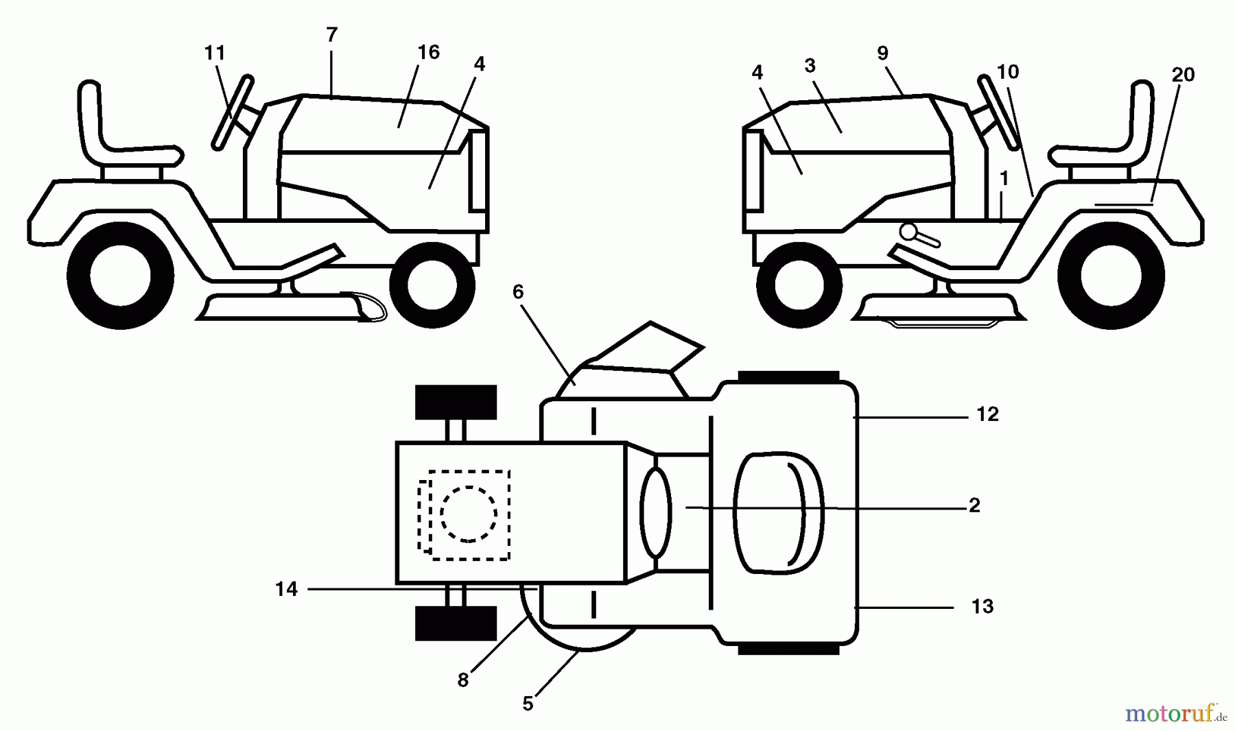  Husqvarna Rasen und Garten Traktoren YTH 2748 (96013001000) - Husqvarna Yard Tractor (2004-12 & After) Decals