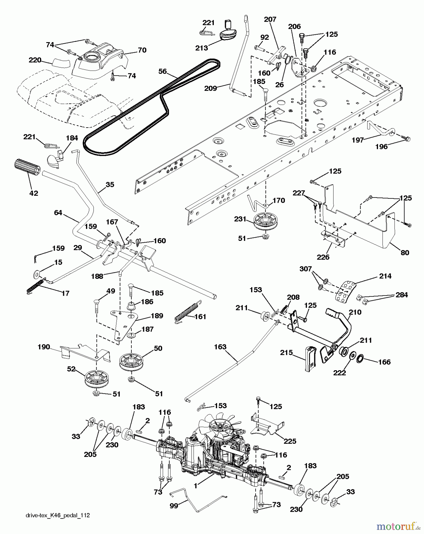  Husqvarna Rasen und Garten Traktoren YT 48XLS (96043015500) - Husqvarna Yard Tractor (2012-09 & After) DRIVE