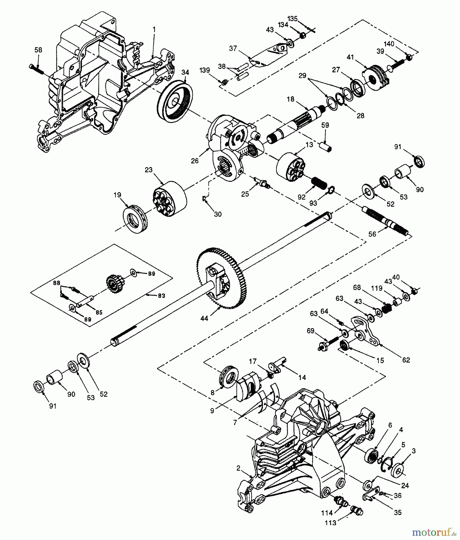  Husqvarna Rasen und Garten Traktoren YTHK 180 (HCYTHK180A) - Husqvarna Yard Tractor (1996-01 & After) Hydro Transaxle