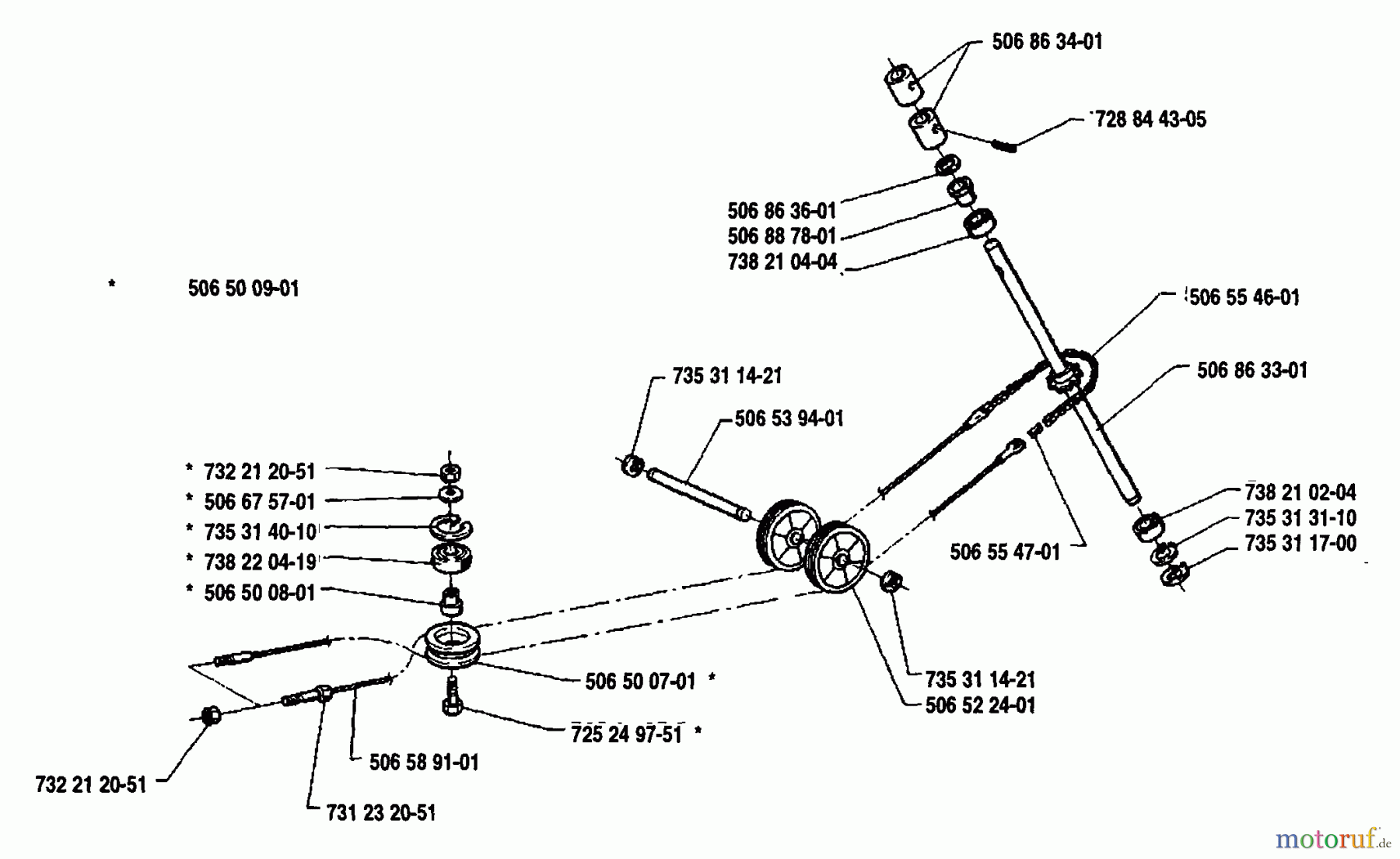  Husqvarna Reitermäher, Motor hinten Rider 1200-14 - Husqvarna Rear-Engine Rider (1991-03 & After) Steering Assembly