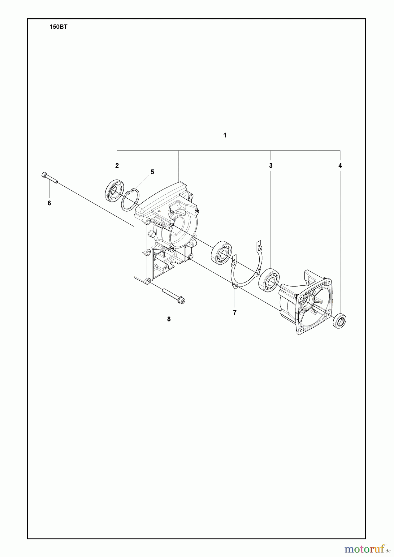  Husqvarna Bläser / Sauger / Häcksler / Mulchgeräte 150 BT - Husqvarna Backpack Blower (2009-10 & After) (Lowes) Crankcase