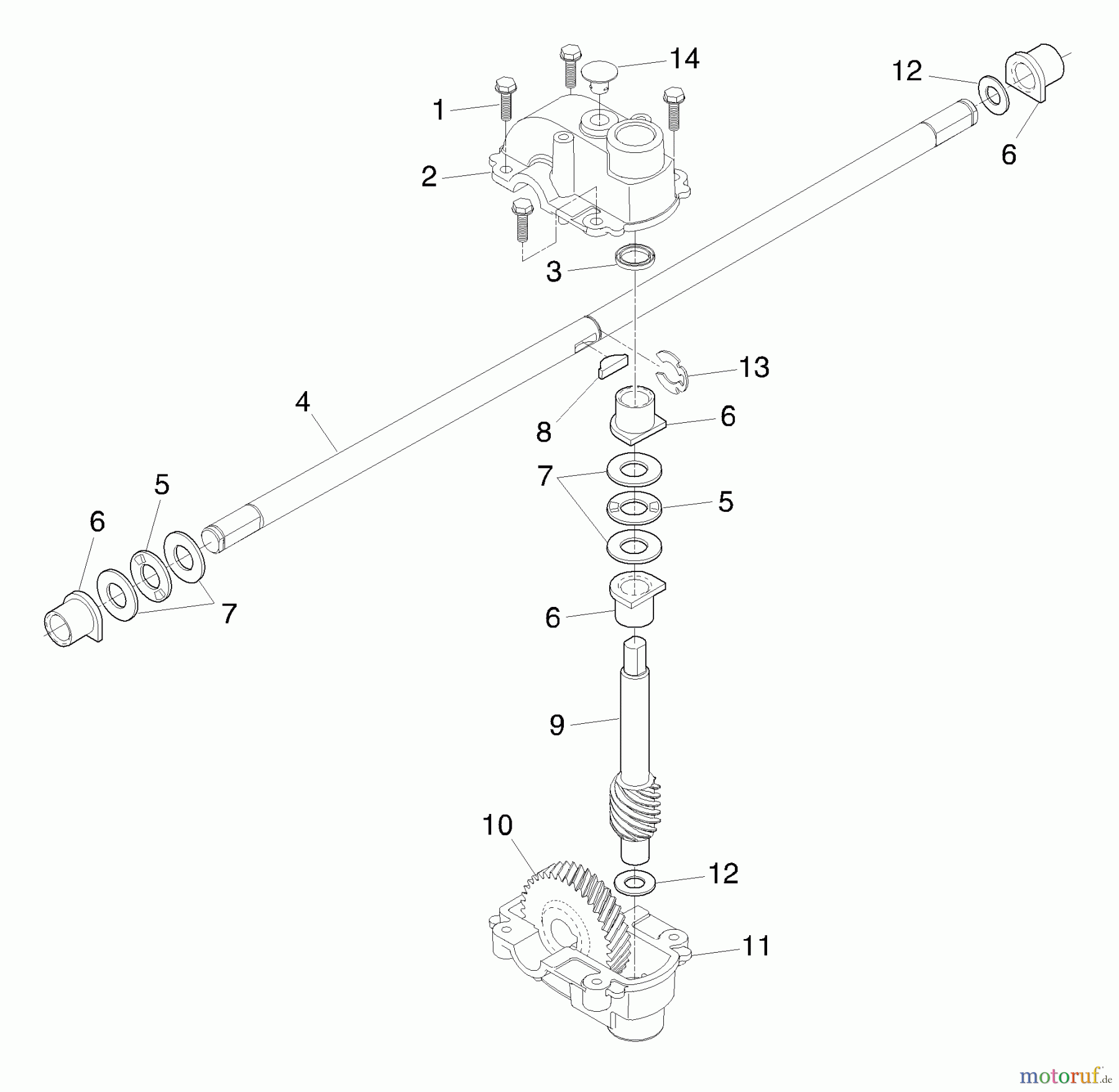  Husqvarna Rasenmäher 55B21 HVA (954223227) - Husqvarna Walk-Behind Mower (2003-09 & After) Gear Case Assembly 532183699