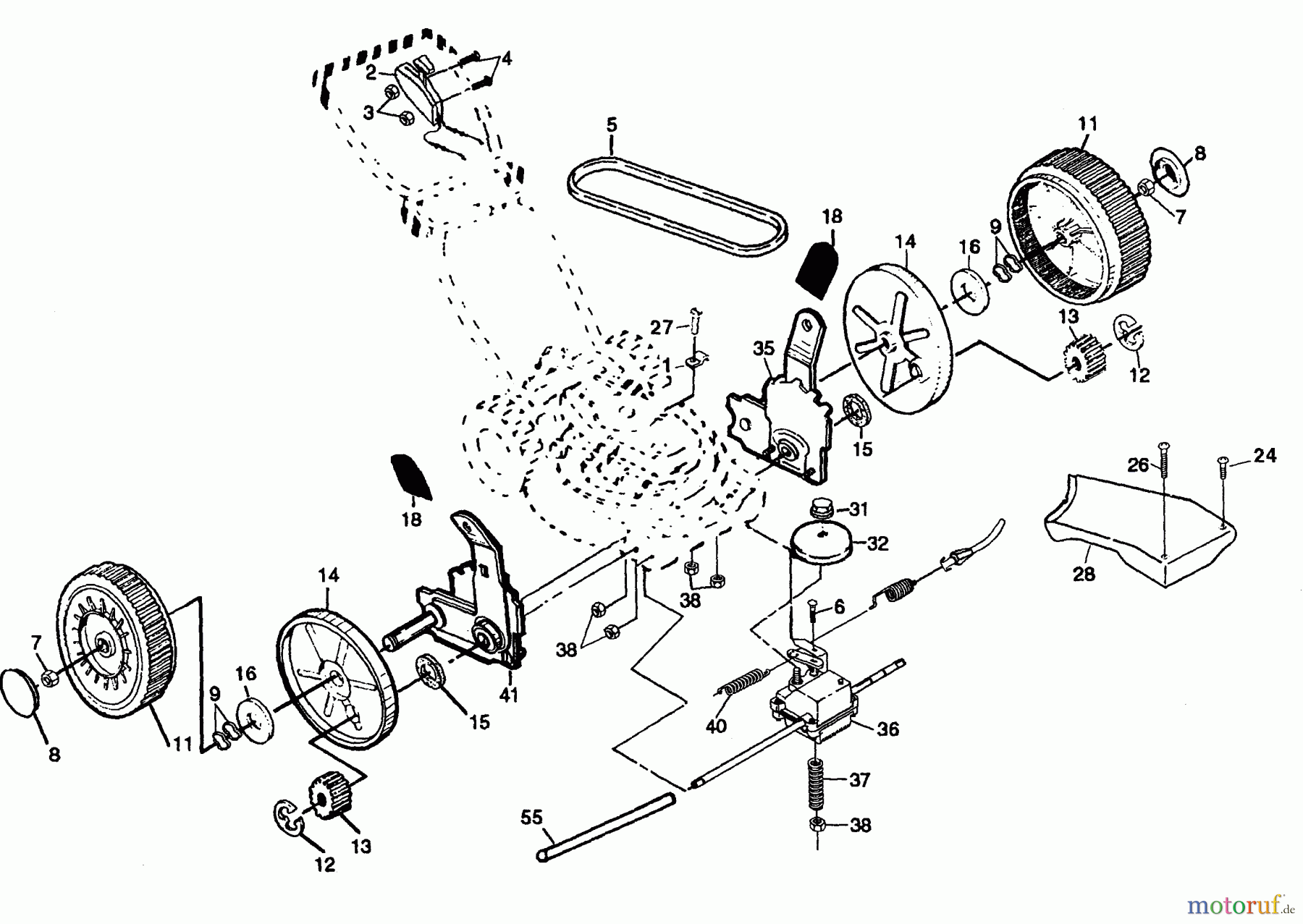  Husqvarna Rasenmäher 56 CS (954069001A) - Husqvarna Walk-Behind Mower (1994-07 & After) Repair Parts (B)