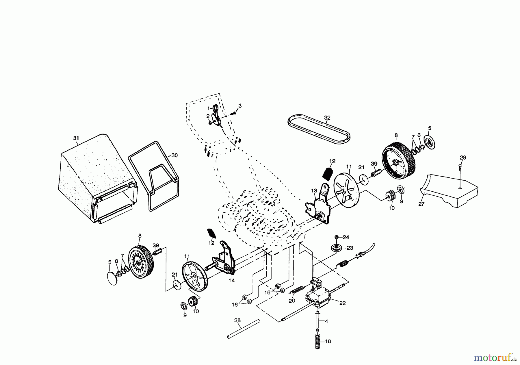  Husqvarna Rasenmäher 560 HS (954140058A) - Husqvarna Walk-Behind Mower (1998-02 & After) Rotary Lawn Mower (Part 2)