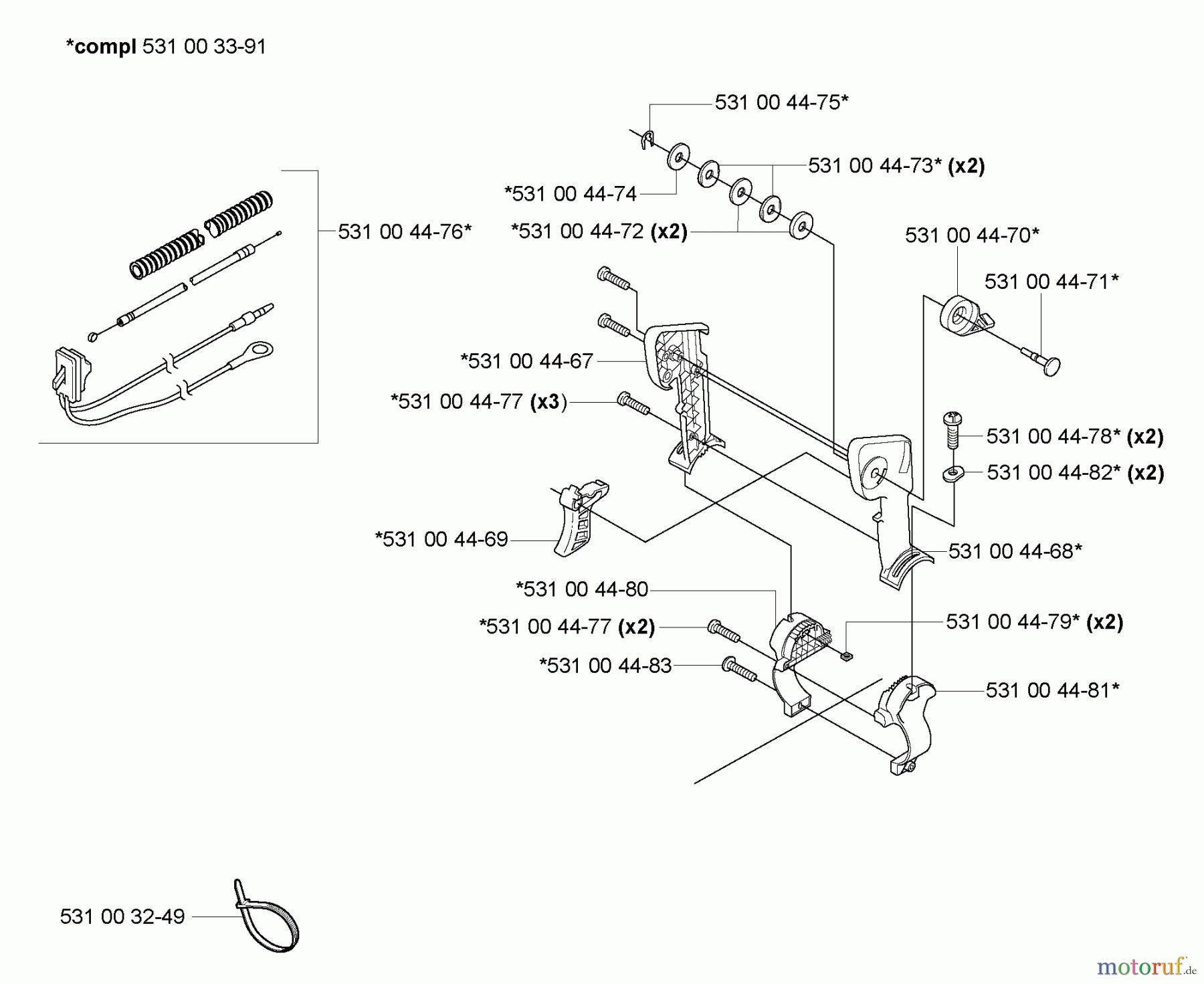  Husqvarna Bläser / Sauger / Häcksler / Mulchgeräte 155 BT - Husqvarna Backpack Blower (2005-08 & After) Throttle Assembly