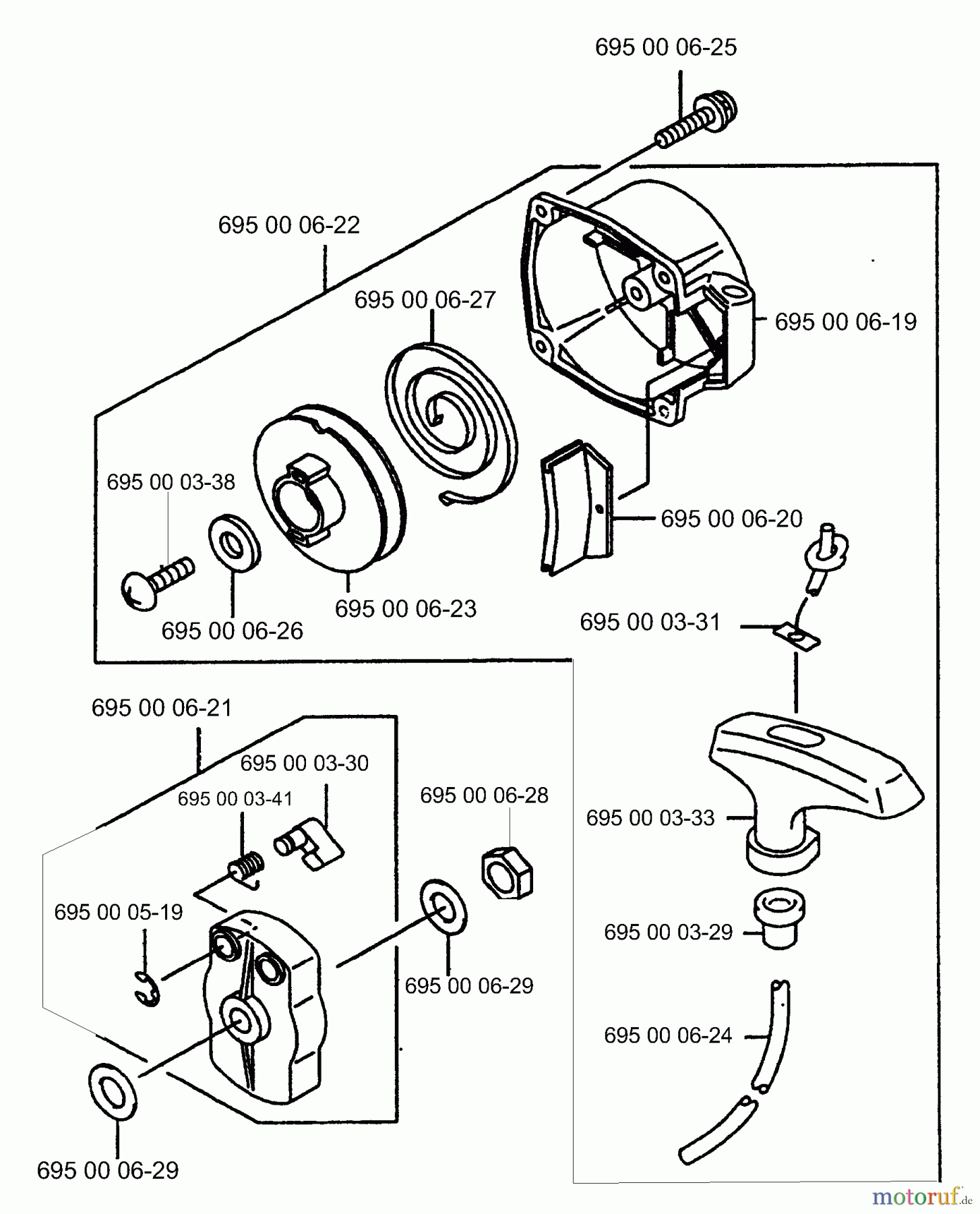  Husqvarna Bläser / Sauger / Häcksler / Mulchgeräte 165 BT - Husqvarna Backpack Blower (2001-06 & After) Starter