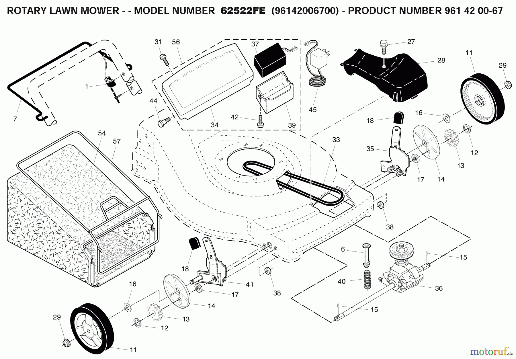  Husqvarna Rasenmäher 62522 FE (96142006700) - Husqvarna Walk-Behind Mower (2009-01 & After) Repair Parts #2