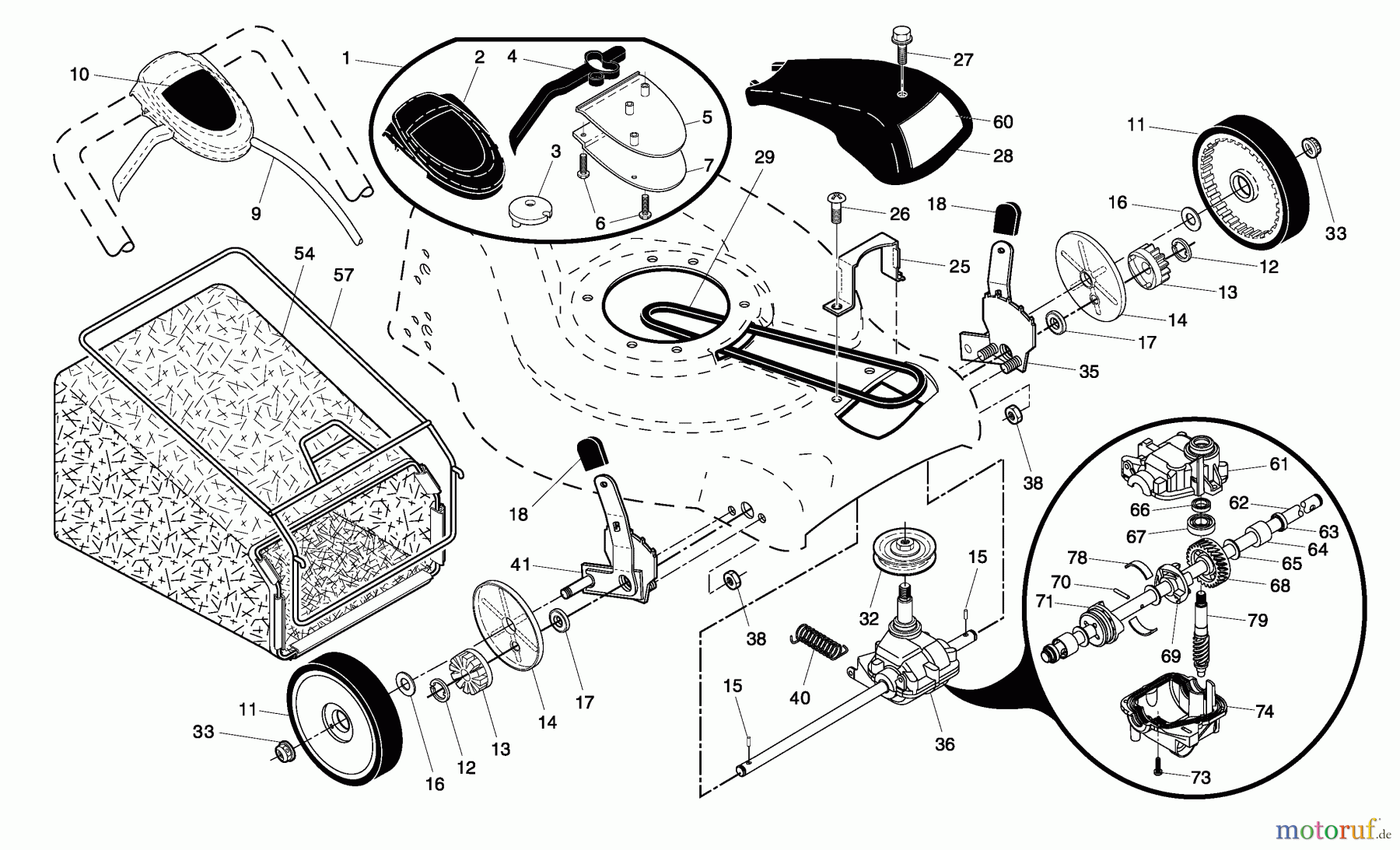  Husqvarna Rasenmäher 65021 CHV (96143001903) - Husqvarna Walk-Behind Mower (2007-08 & After) Repair Parts 