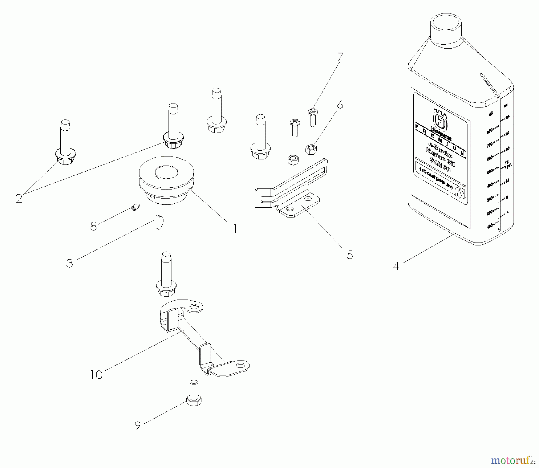  Husqvarna Rasenmäher für Großflächen W 53SBEK (968999287) - Husqvarna Wide-Area Walk-Behind Mower (2007-03 & After) Engine Plate Kawasaki BBC 968999286, 968999287, 968999288, 968999640