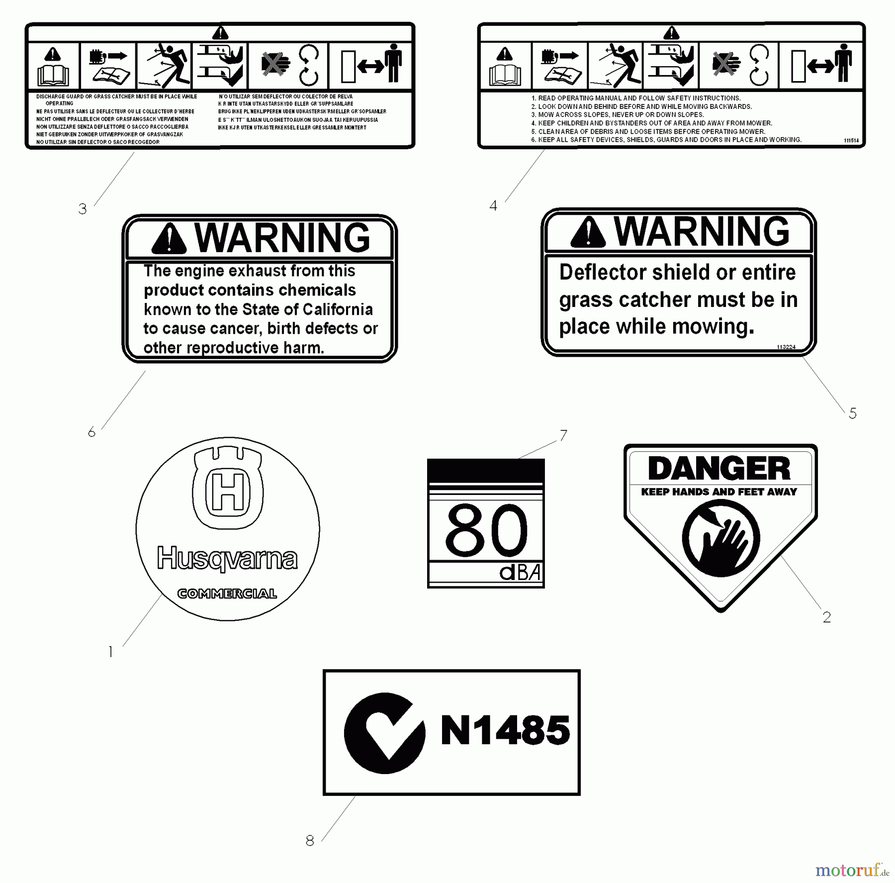  Husqvarna Rasenmäher W 21SBKC (968999640) - Husqvarna Walk-Behind Mower (2007-03 & After) Decals