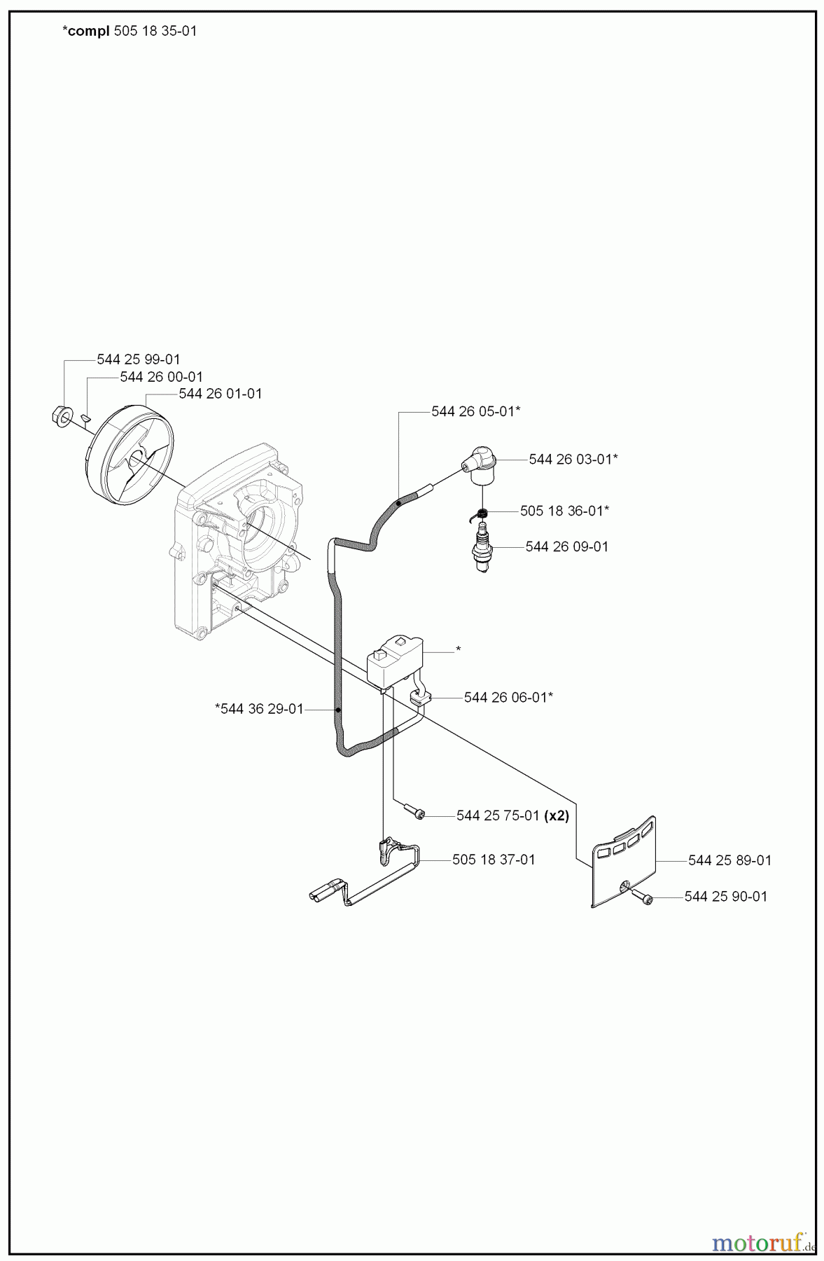  Husqvarna Bläser / Sauger / Häcksler / Mulchgeräte 180 BT - Husqvarna Backpack Blower (2008-02 to 2008-09) Ignition System