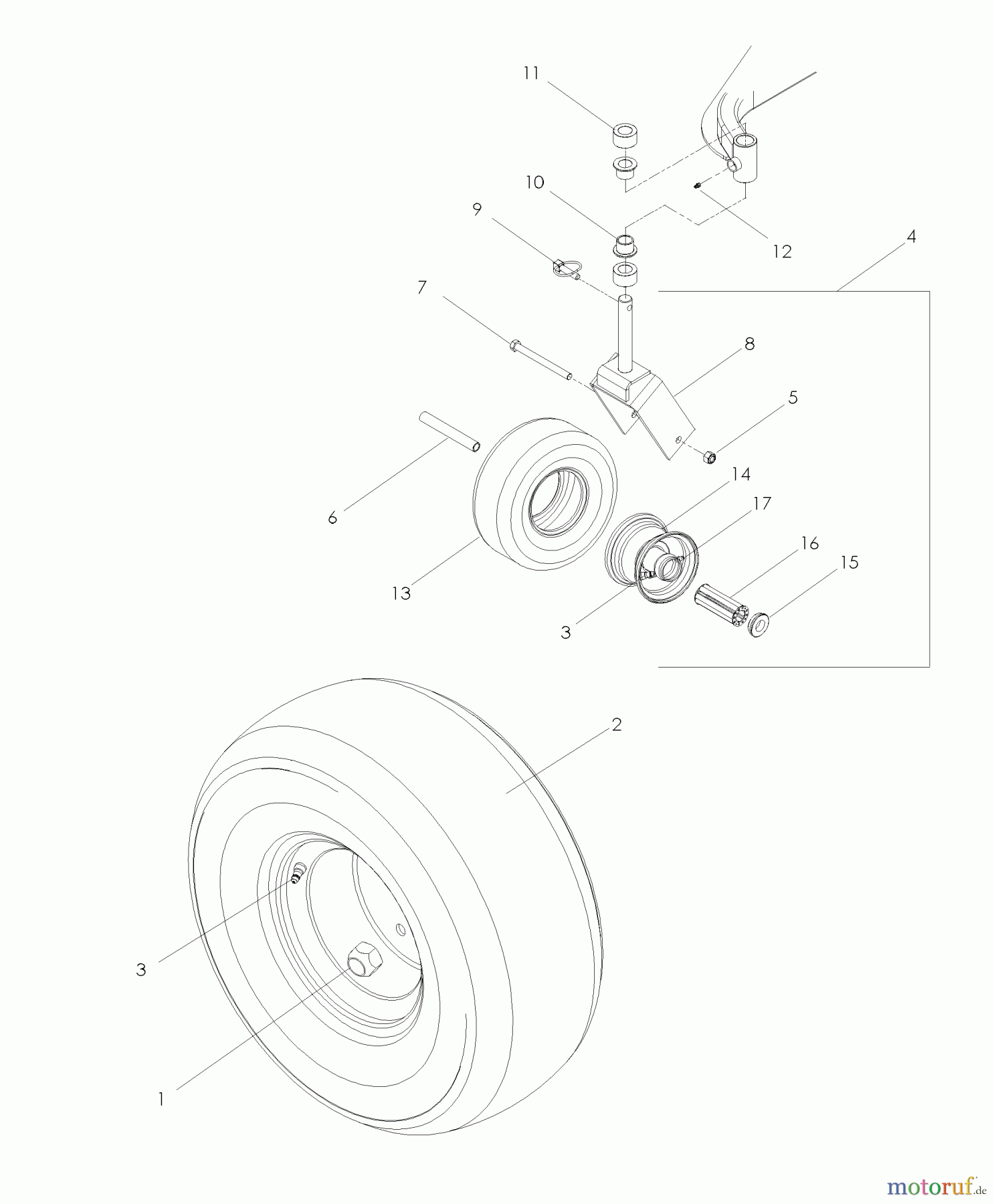  Husqvarna Rasenmäher für Großflächen WH 5219EFQ (968999253) - Husqvarna Wide-Area Walk-Behind Mower (2006-12 to 2008-07) Wheels and Tires