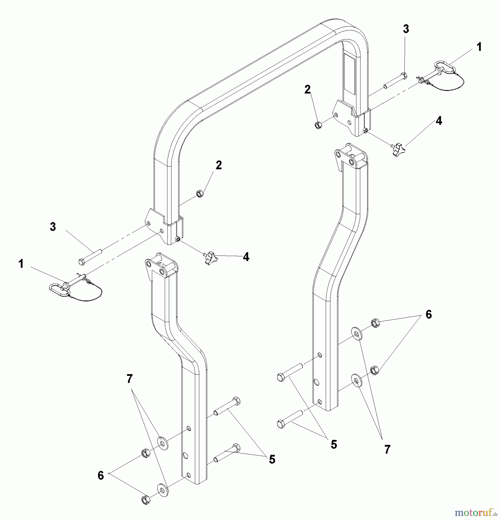  Husqvarna Nullwendekreismäher, Zero-Turn BZ 7234 D (968999264) - Husqvarna Zero-Turn Mower (2005-01 to 2005-07) ROPS