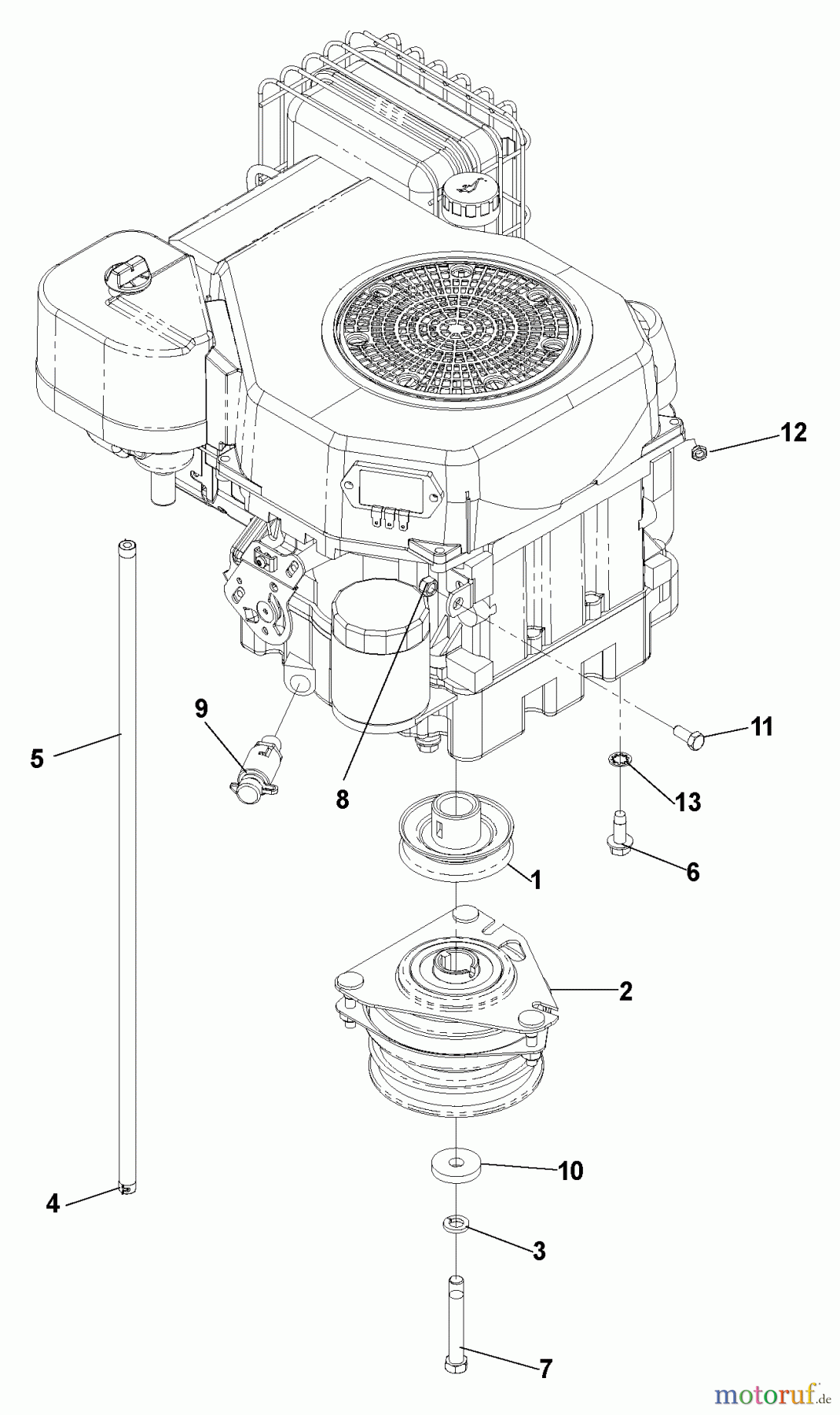  Husqvarna Nullwendekreismäher, Zero-Turn CZ 4217 (968999246) - Husqvarna Zero-Turn Mower (2006-08 & After) Engine Assembly (17 HP)