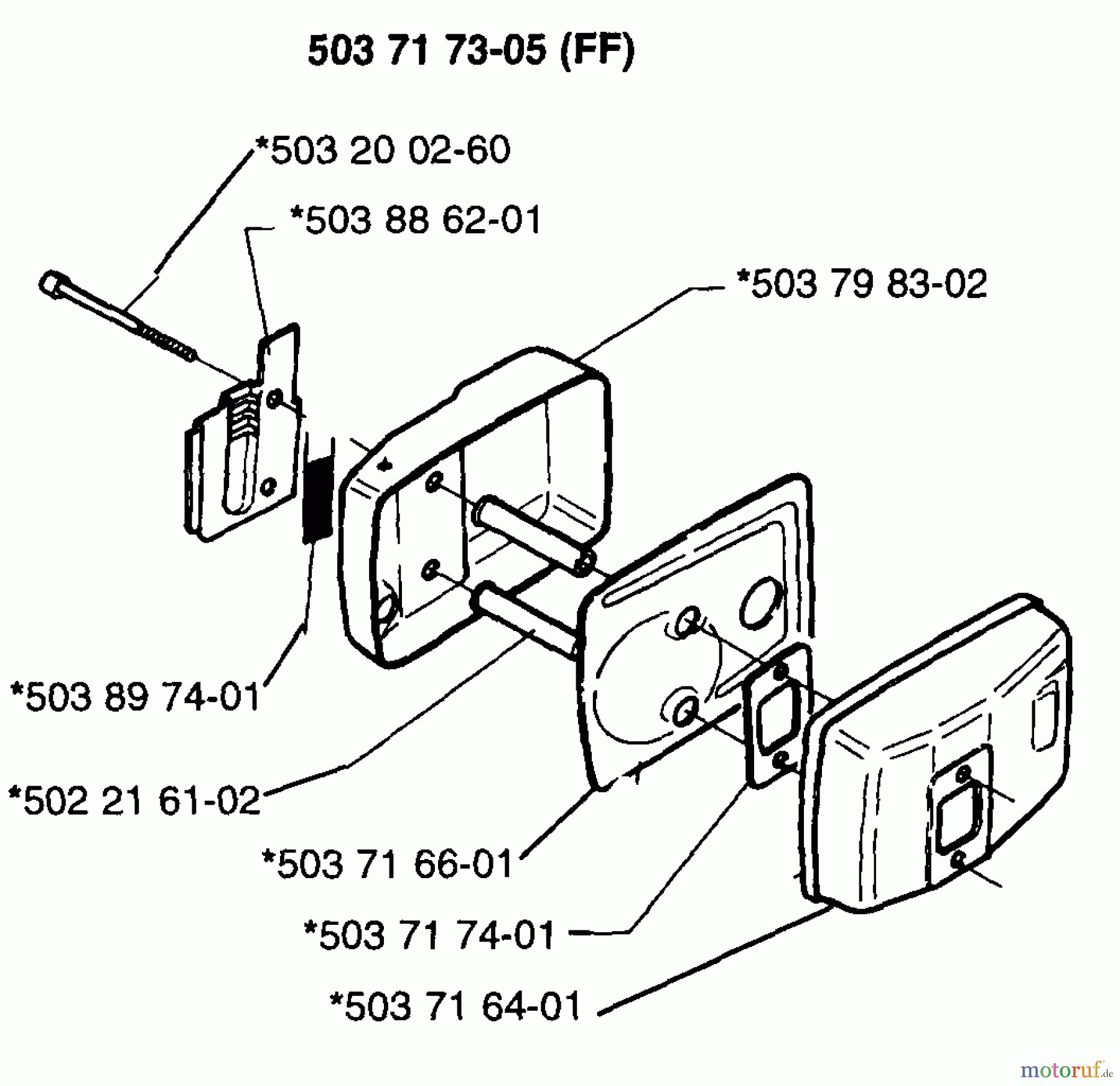  Husqvarna Bläser / Sauger / Häcksler / Mulchgeräte 225 HBV - Husqvarna Handheld Blower Vacuum (1996-09 to 1997-01) Muffler