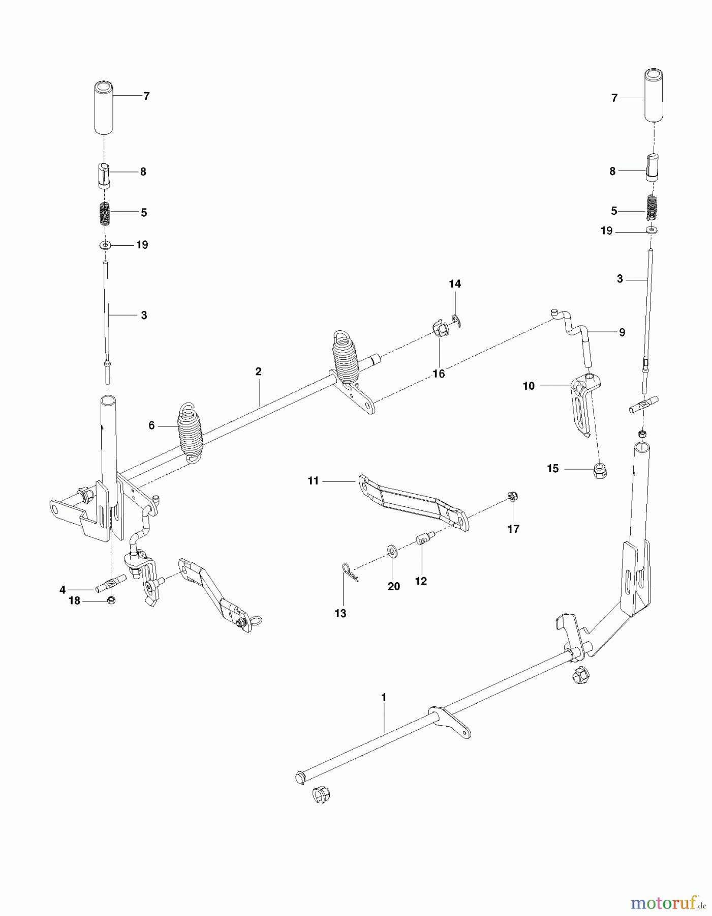  Husqvarna Nullwendekreismäher, Zero-Turn EZ 4824TF BF (966659502) - Husqvarna Zero-Turn Mower (2012-06 & After) BRAKE / REAR MOWER LIFT