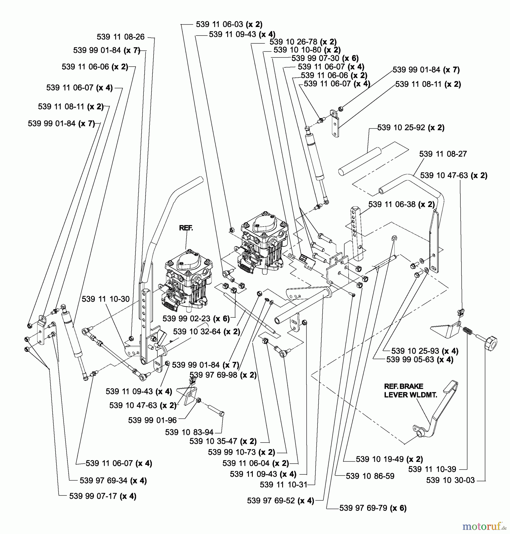  Husqvarna Nullwendekreismäher, Zero-Turn iZ 4217 TSKAA (968999254) - Husqvarna Zero-Turn Mower (2005-12 to 2006-07) Motion Control Assembly