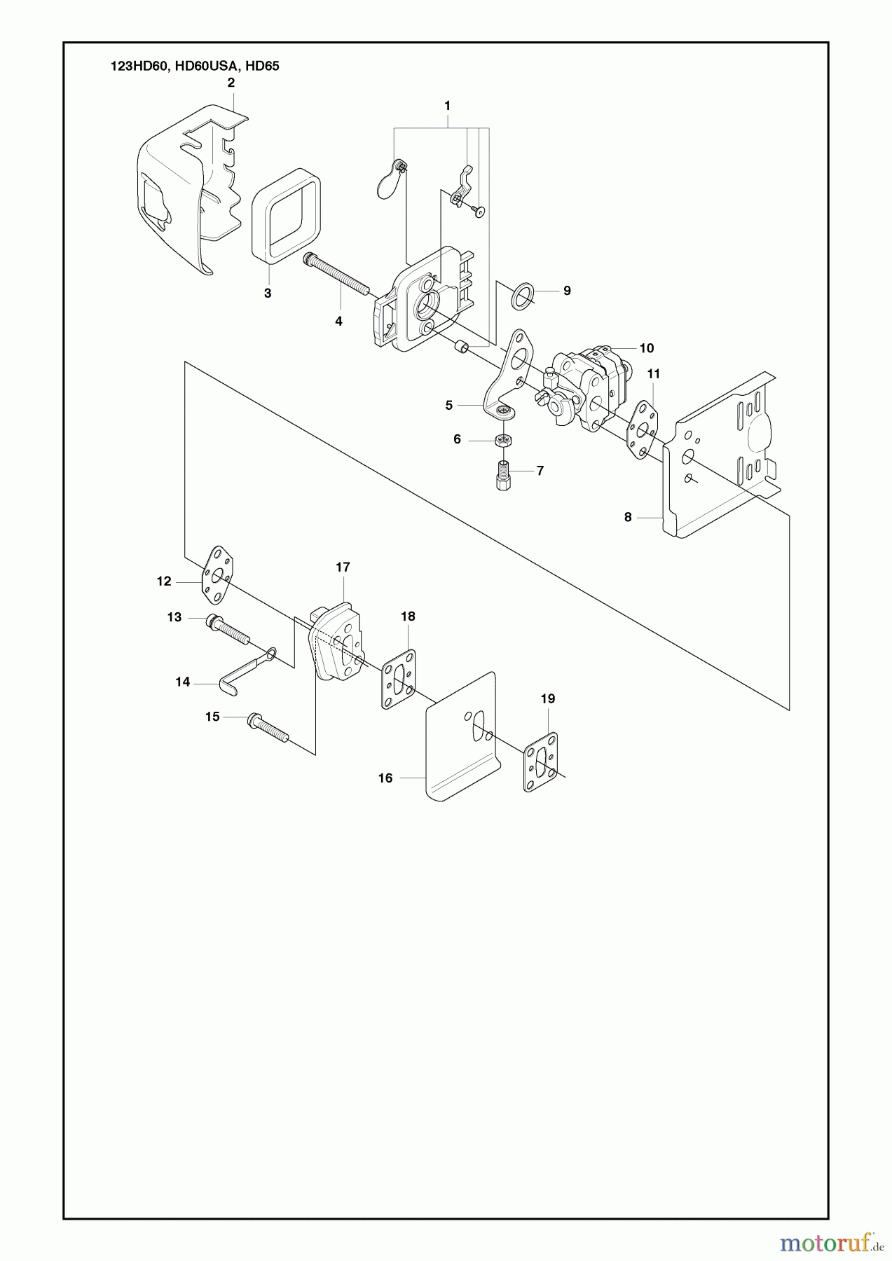  Husqvarna Heckenscheren 123 HD 60 - Husqvarna Hedge Trimmer (2010-02 & After) Muffler