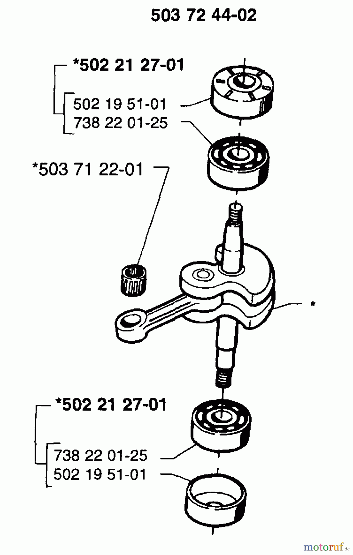  Husqvarna Heckenscheren 225 H 75 - Husqvarna Hedge Trimmer (1996-12 to 1997-12) Crankshaft