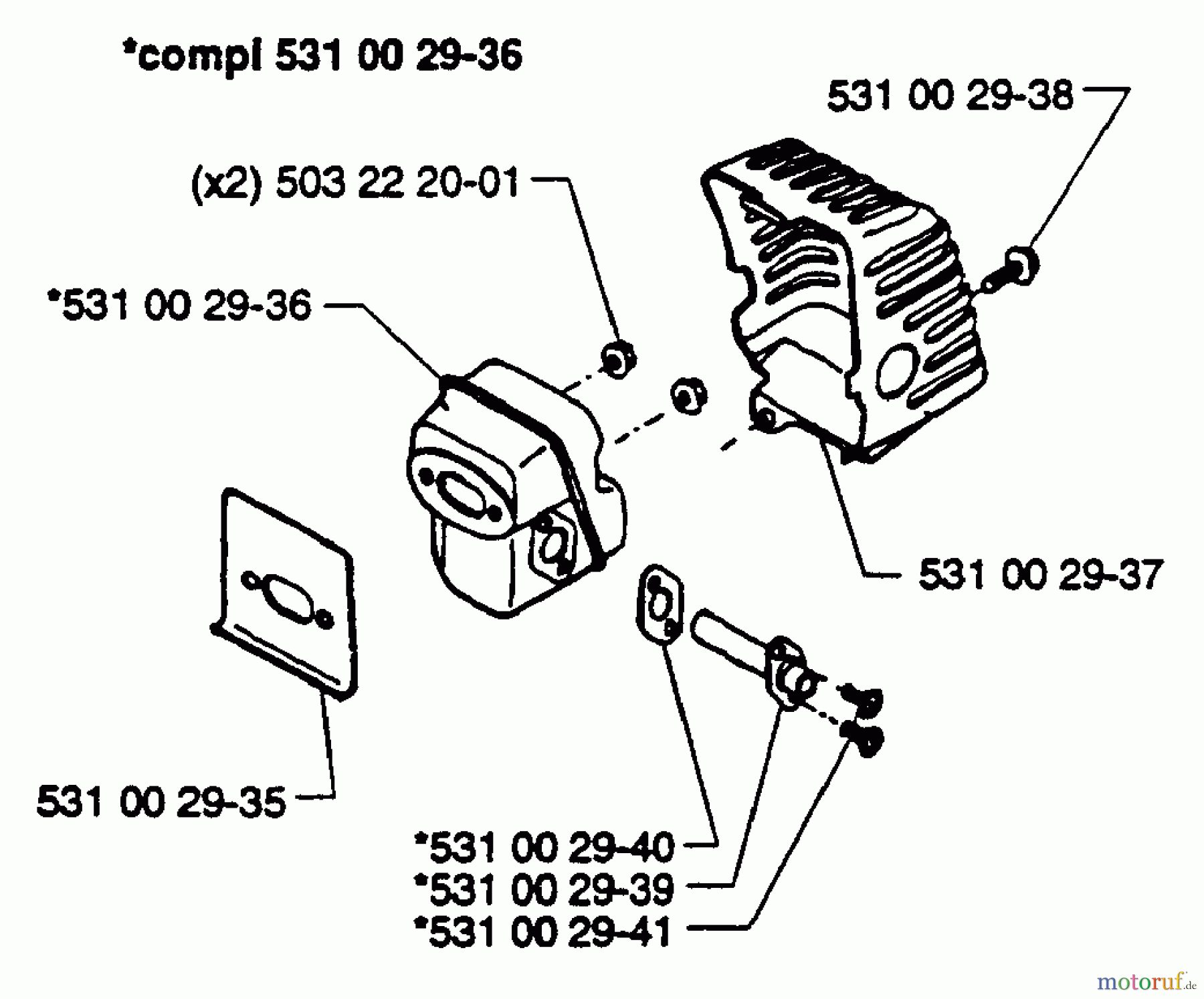  Husqvarna Heckenscheren 26 H - Husqvarna Hedge Trimmer (1995-01 & After) Muffler Cover