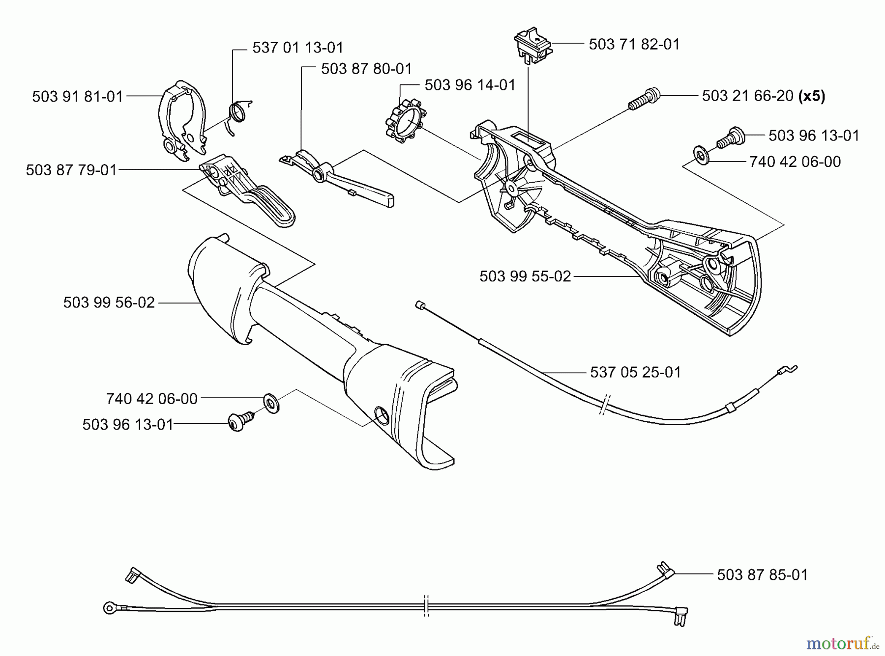  Husqvarna Heckenscheren 325 HDA 55 - Husqvarna Hedge Trimmer (2001-05 & After) Throttle Assy.