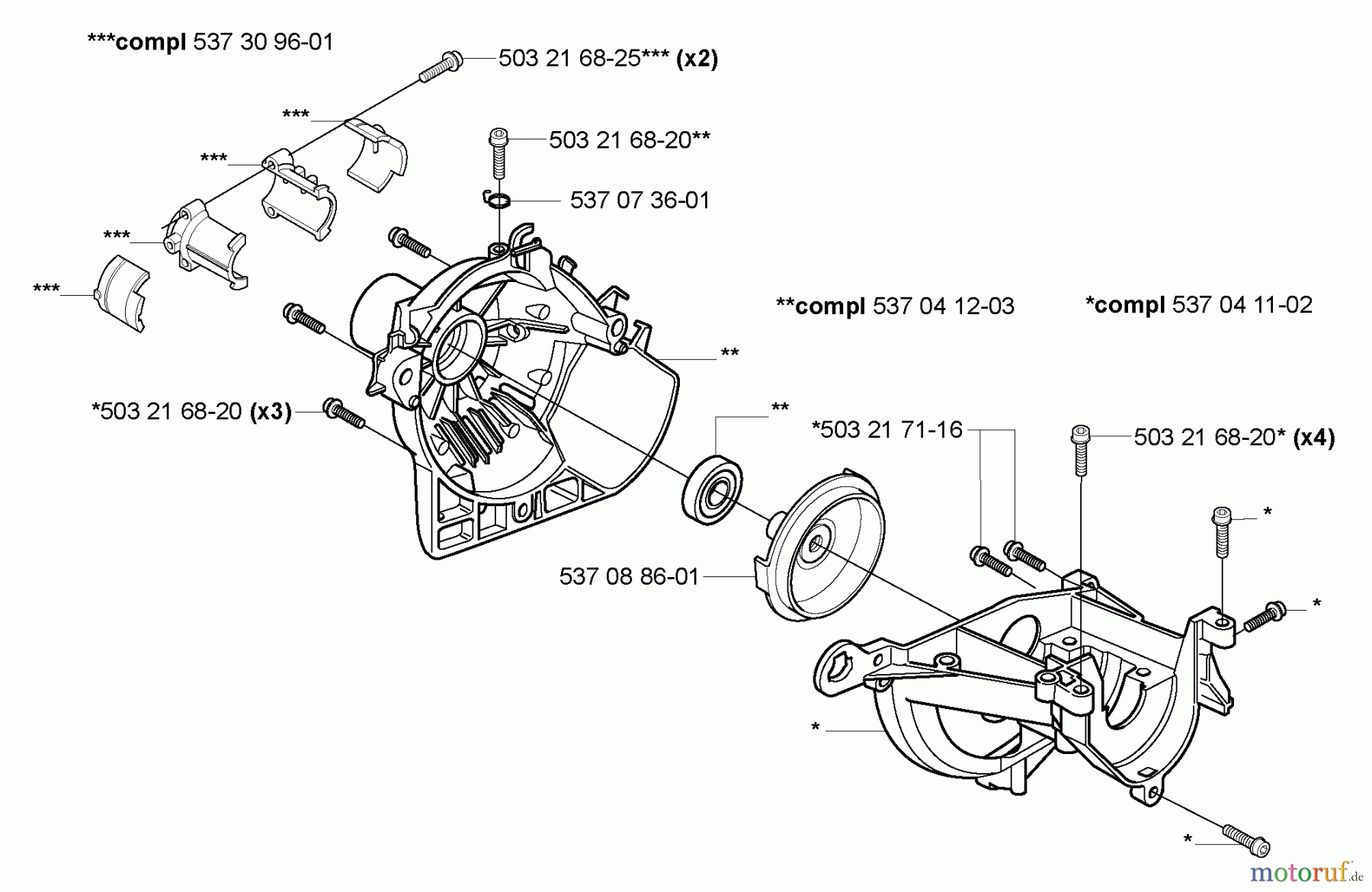  Husqvarna Heckenscheren 325 HDA 55X - Husqvarna Hedge Trimmer (2005-02 to 2005-08) Crankcase